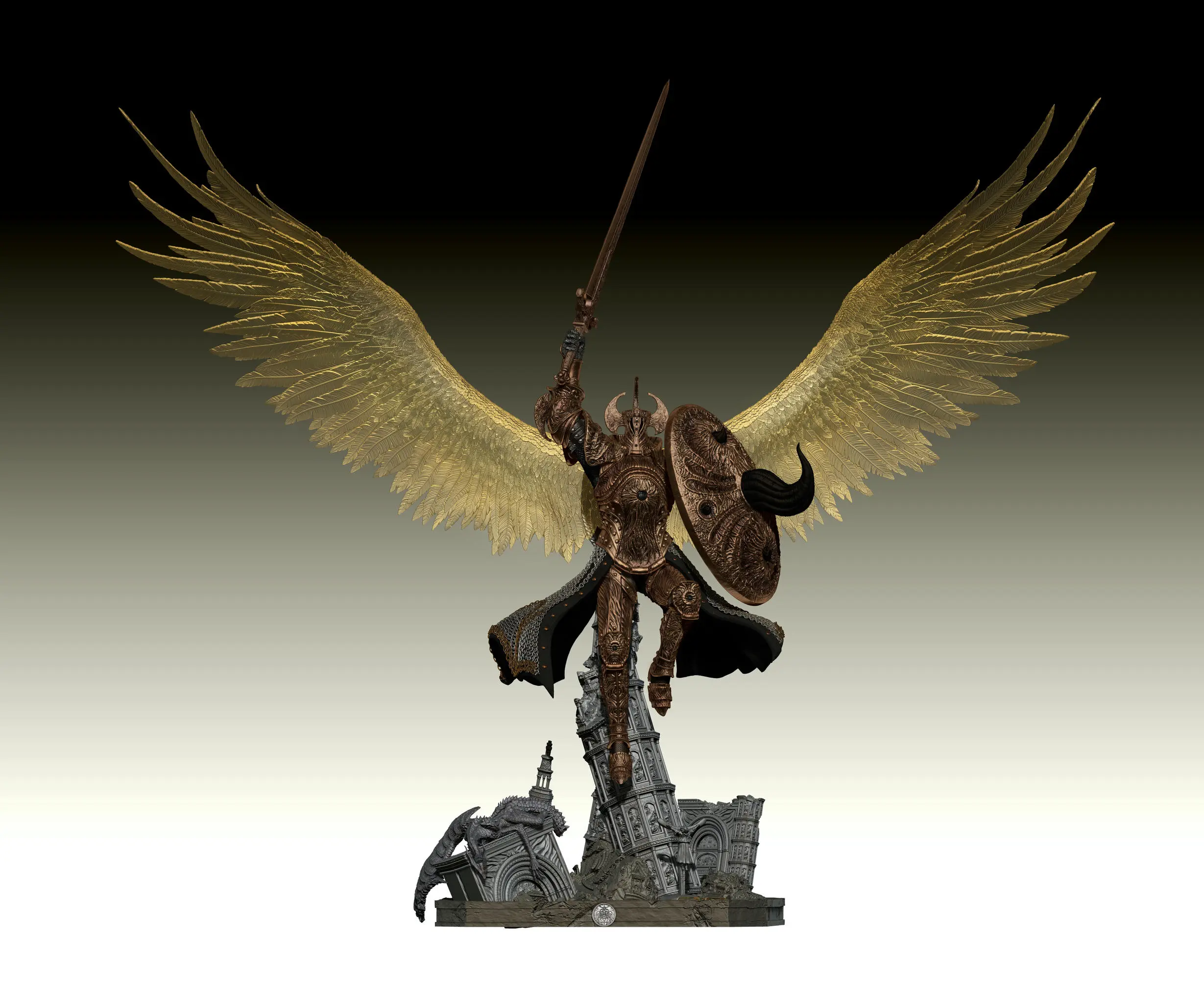 Ashes Studio - Elden Ring Crucible Knight Aspects of the Crucible Wings 2.0 Statue (GK) 