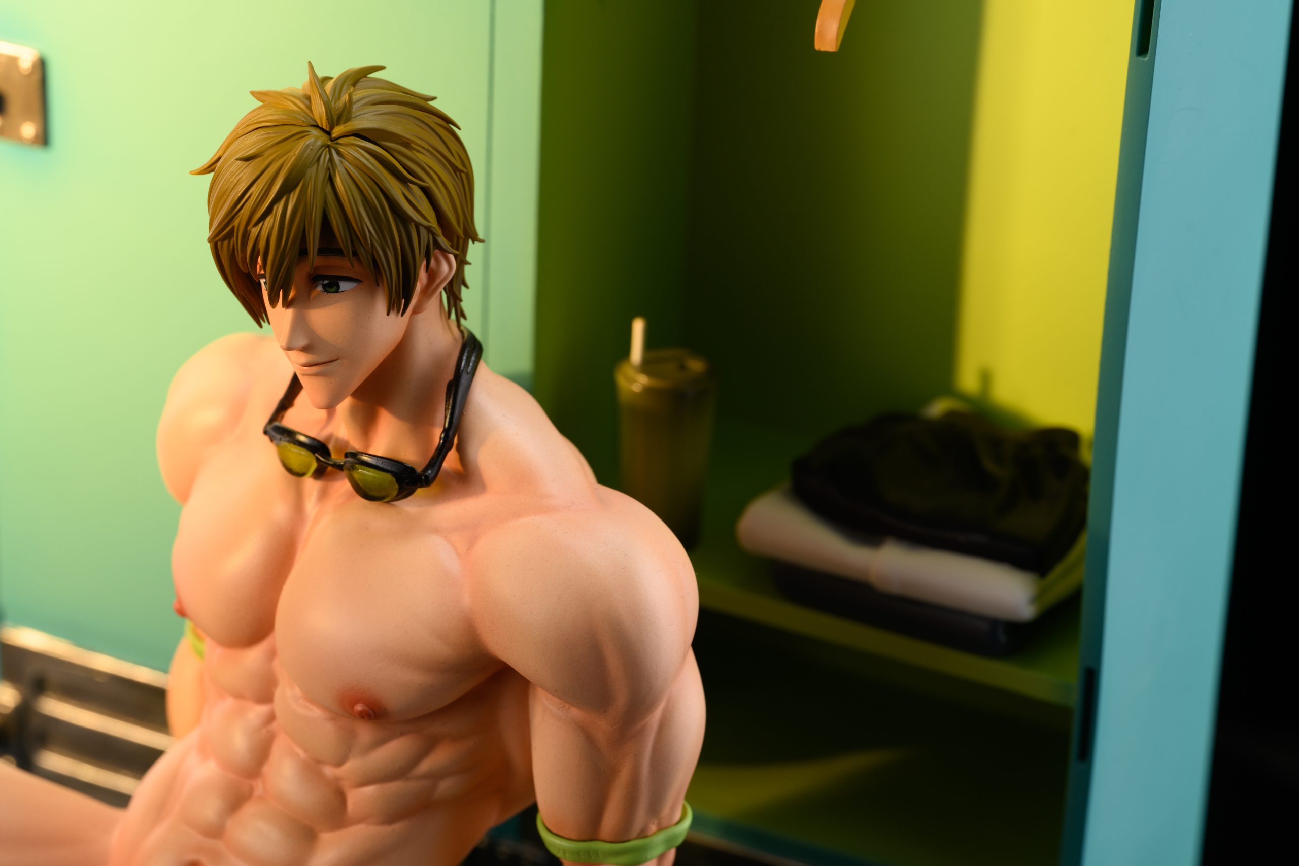 In stock-Free! Swimming team resonance model Tachibana Makoto S size Statue GK Figure（Adults 18+Male）-President's secret Studio -KWII-GK