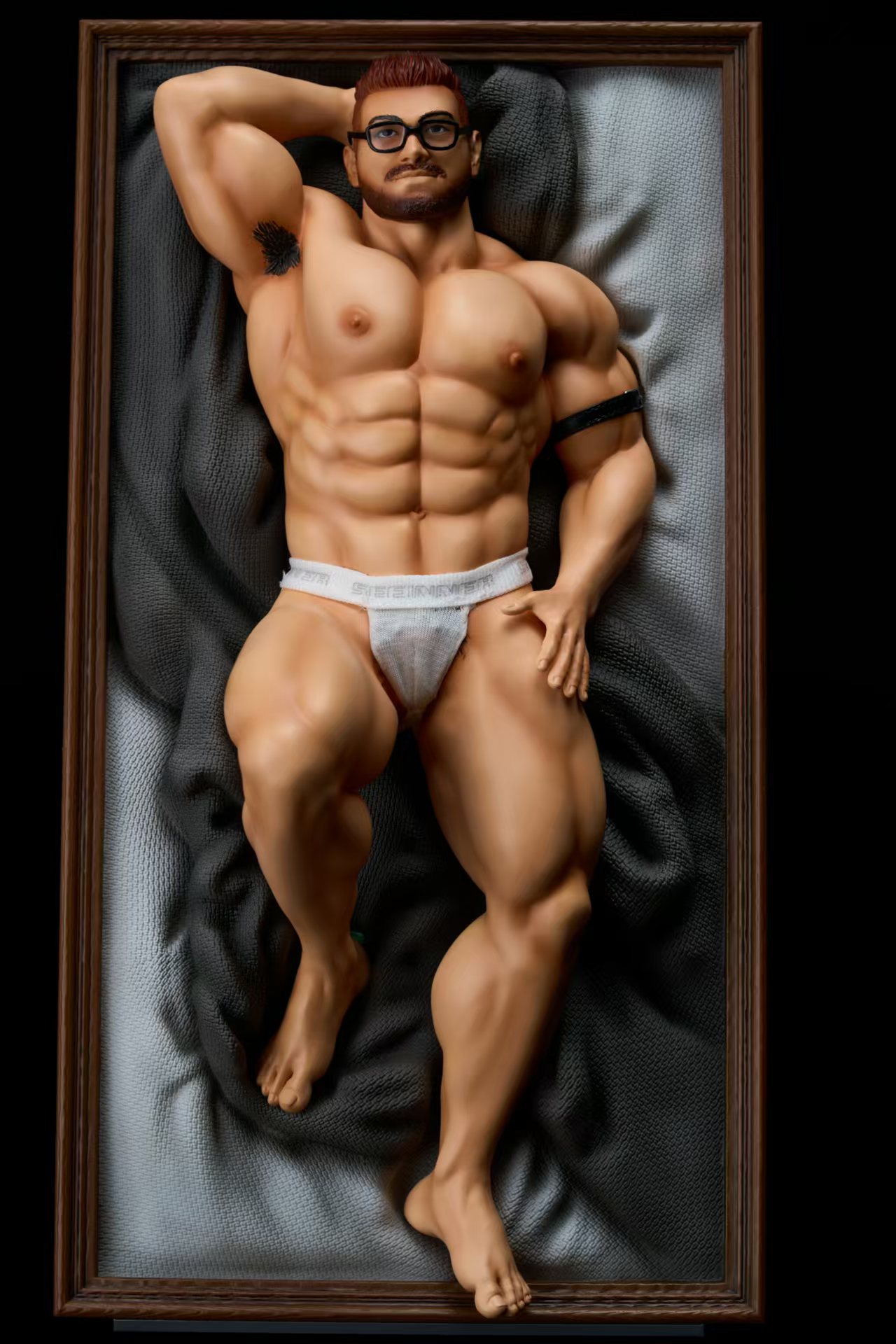 Original Muscle Man Big Black Statue GK Figure(18+MALE)-Mo Zi Studio Pre-sale