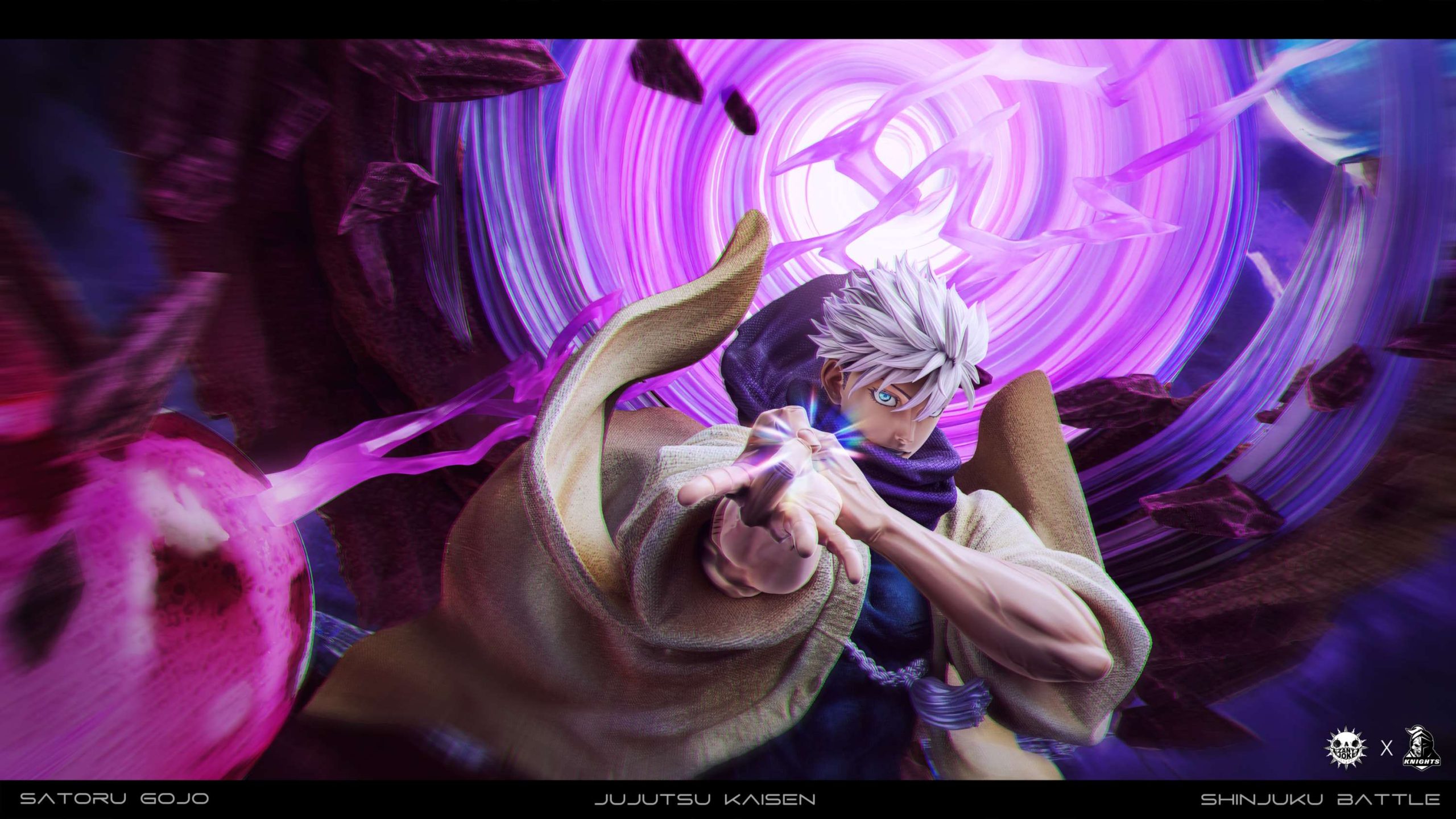 Jujutsu Kaisen S01 Gojo Satoru, the Battle of the Demon Realm Shinjuku Statue(GK)-ZanyJoke Studio & Temple Studio -KWII-GK