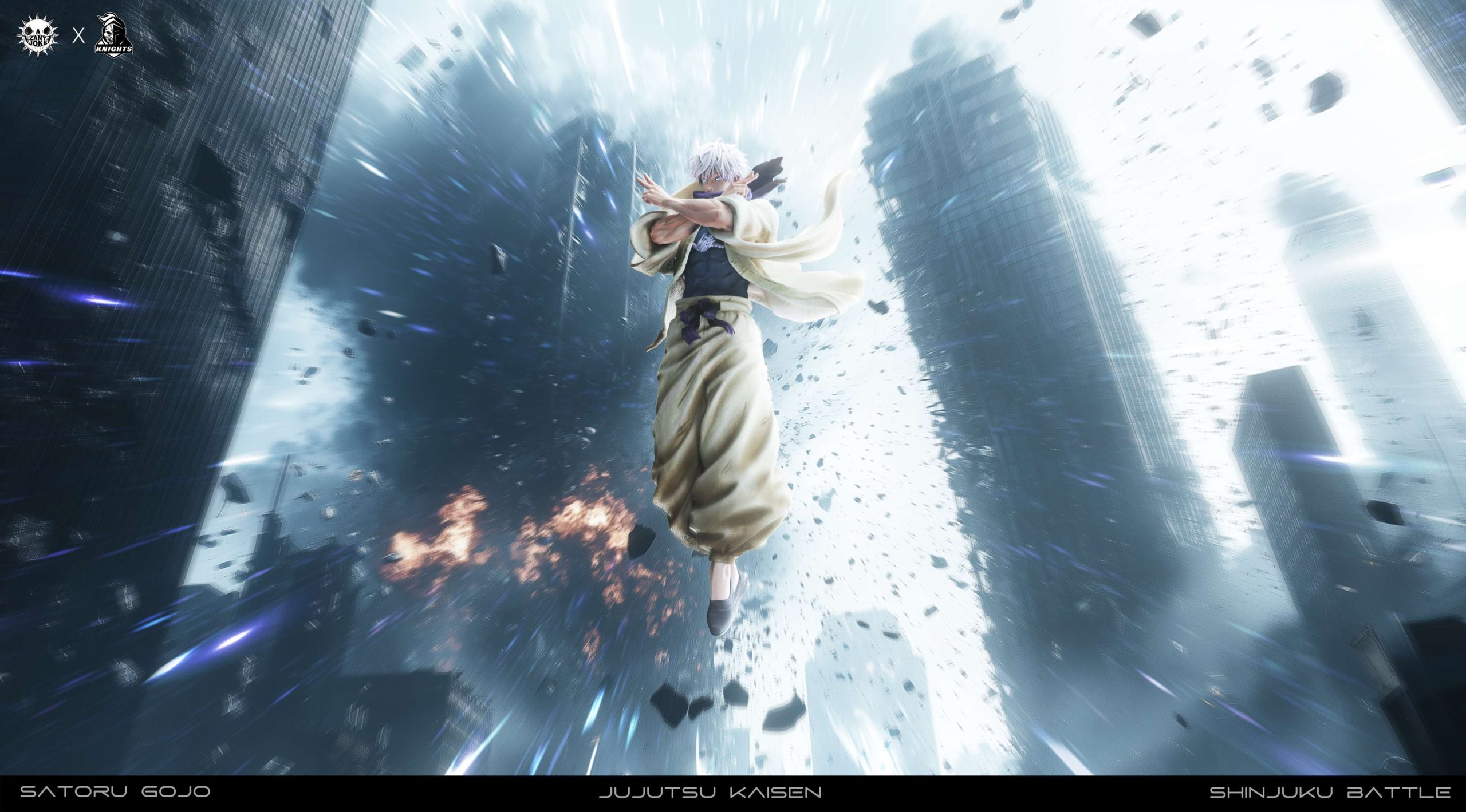 Jujutsu Kaisen S01 Gojo Satoru, the Battle of the Demon Realm Shinjuku Statue(GK)-ZanyJoke Studio & Temple Studio -KWII-GK