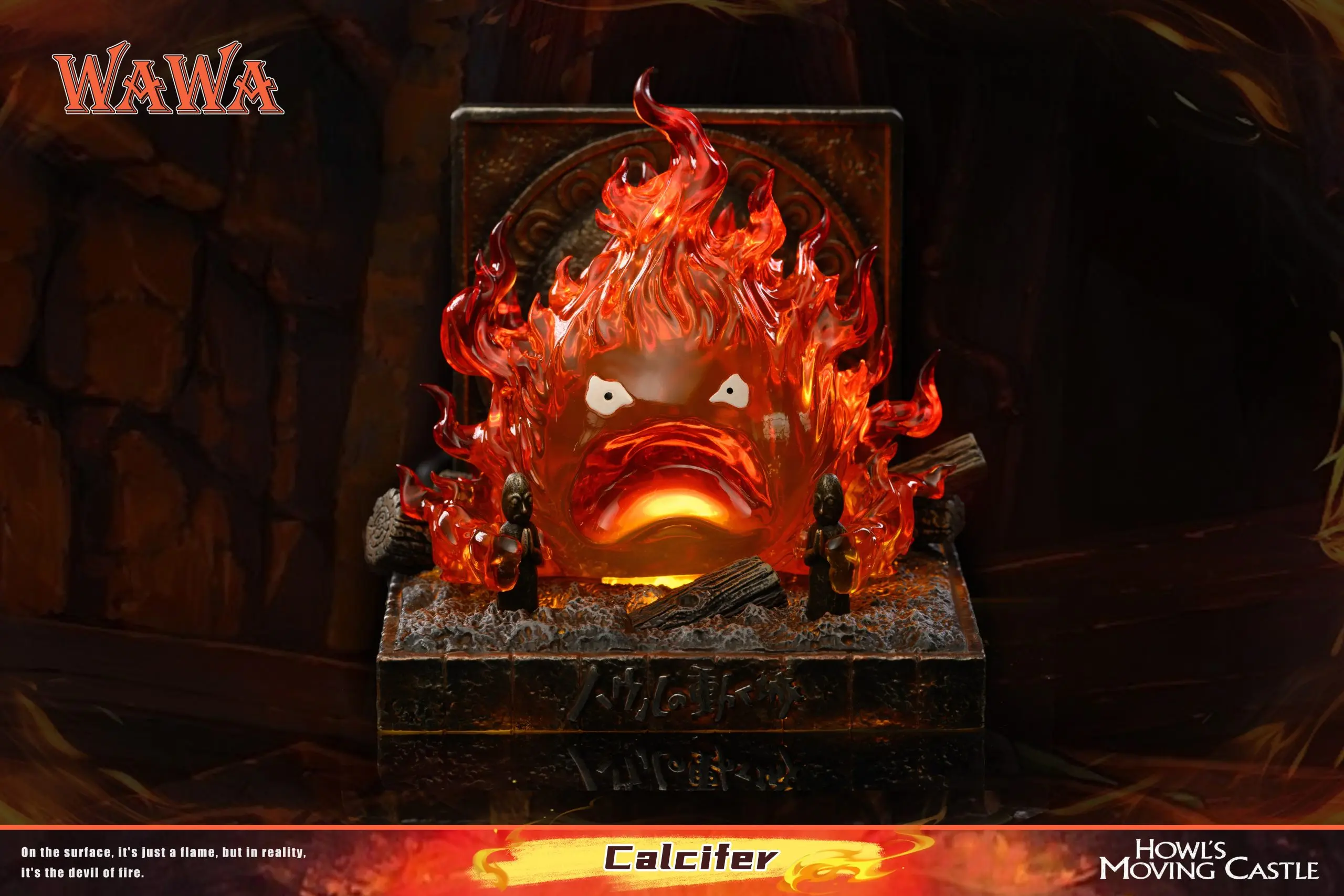 WAWA Studio - Howl's Moving Castle Hayao Miyazaki Desktop Figurine Angry Calcifer Statue(GK) 