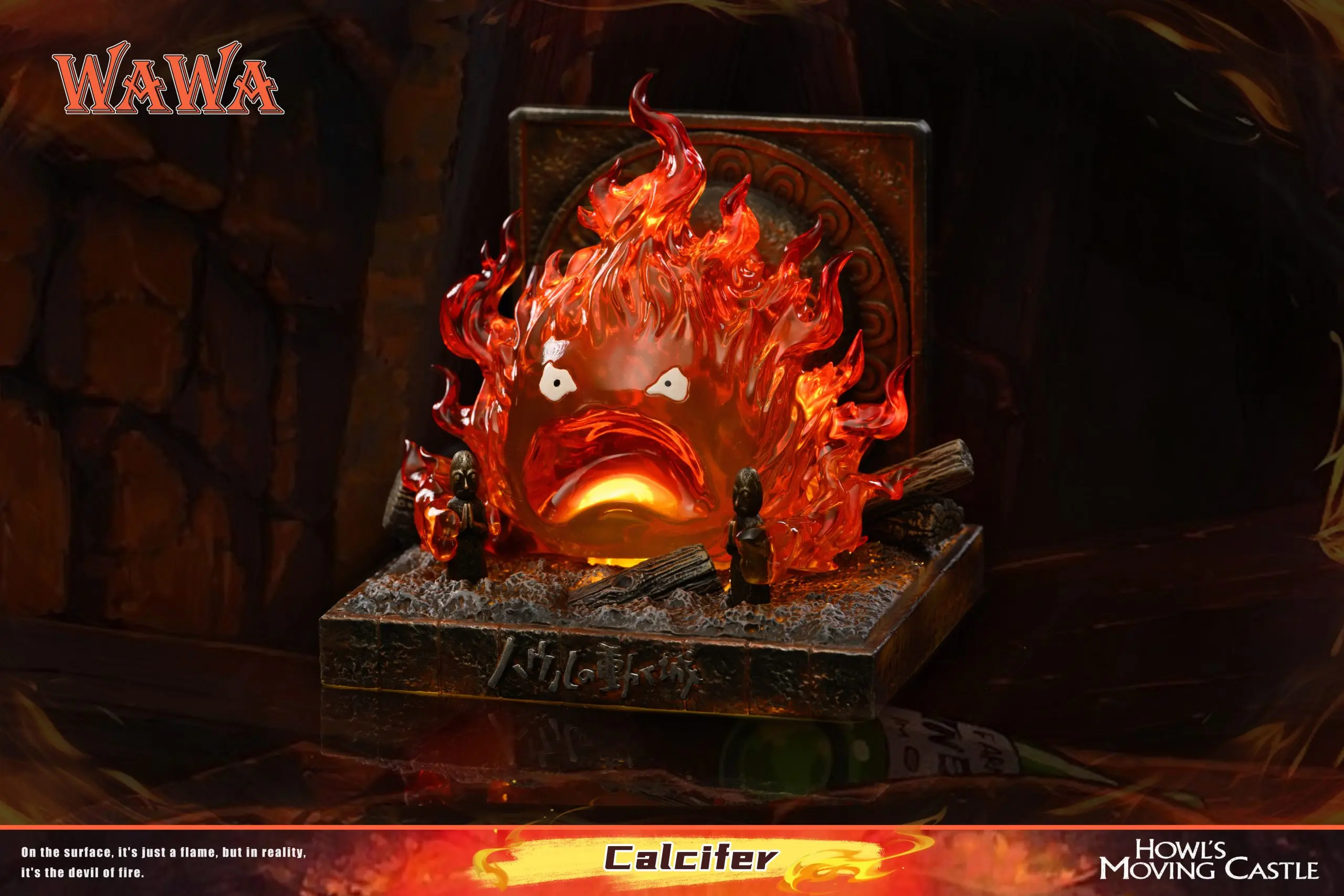 WAWA Studio - Howl's Moving Castle Hayao Miyazaki Desktop Figurine Angry Calcifer Statue(GK) 