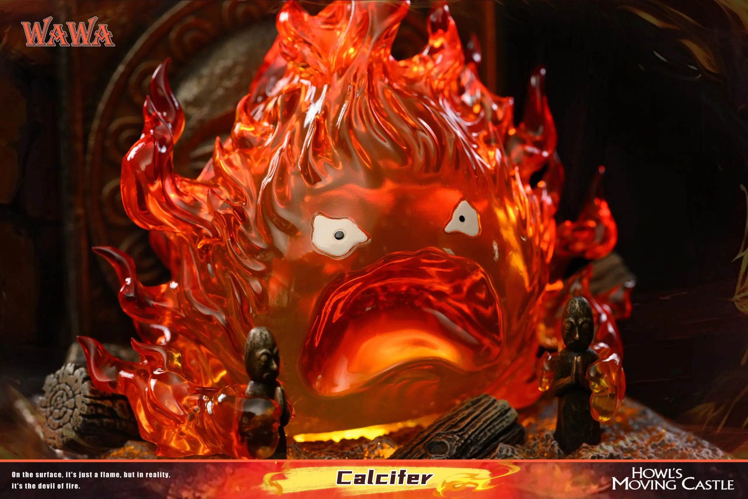 WAWA Studio - Howl's Moving Castle Hayao Miyazaki Desktop Figurine Angry Calcifer Statue(GK) 
