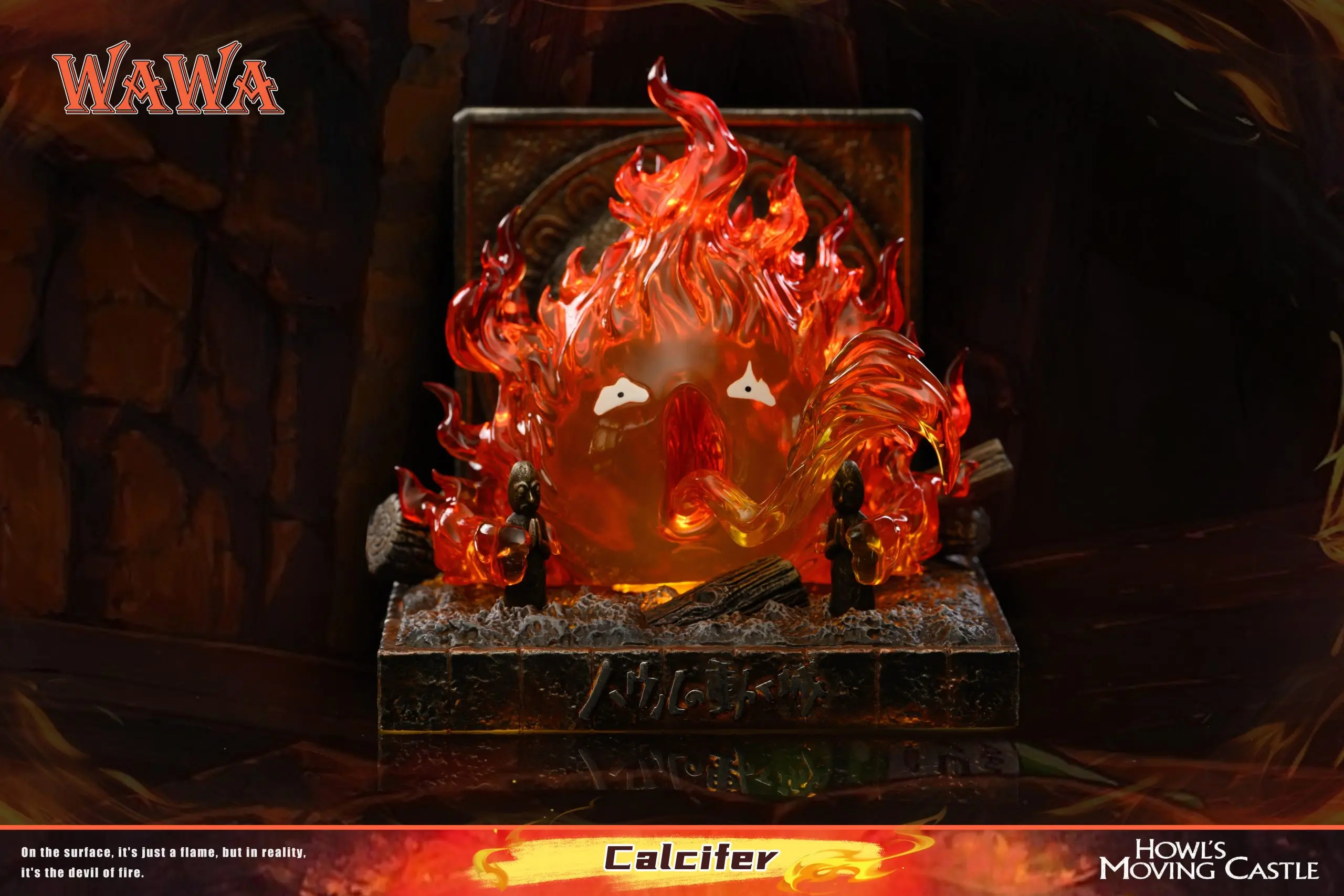 WAWA Studio - Howl's Moving Castle Hayao Miyazaki Desktop Figurine Angry Calcifer Statue(GK) 