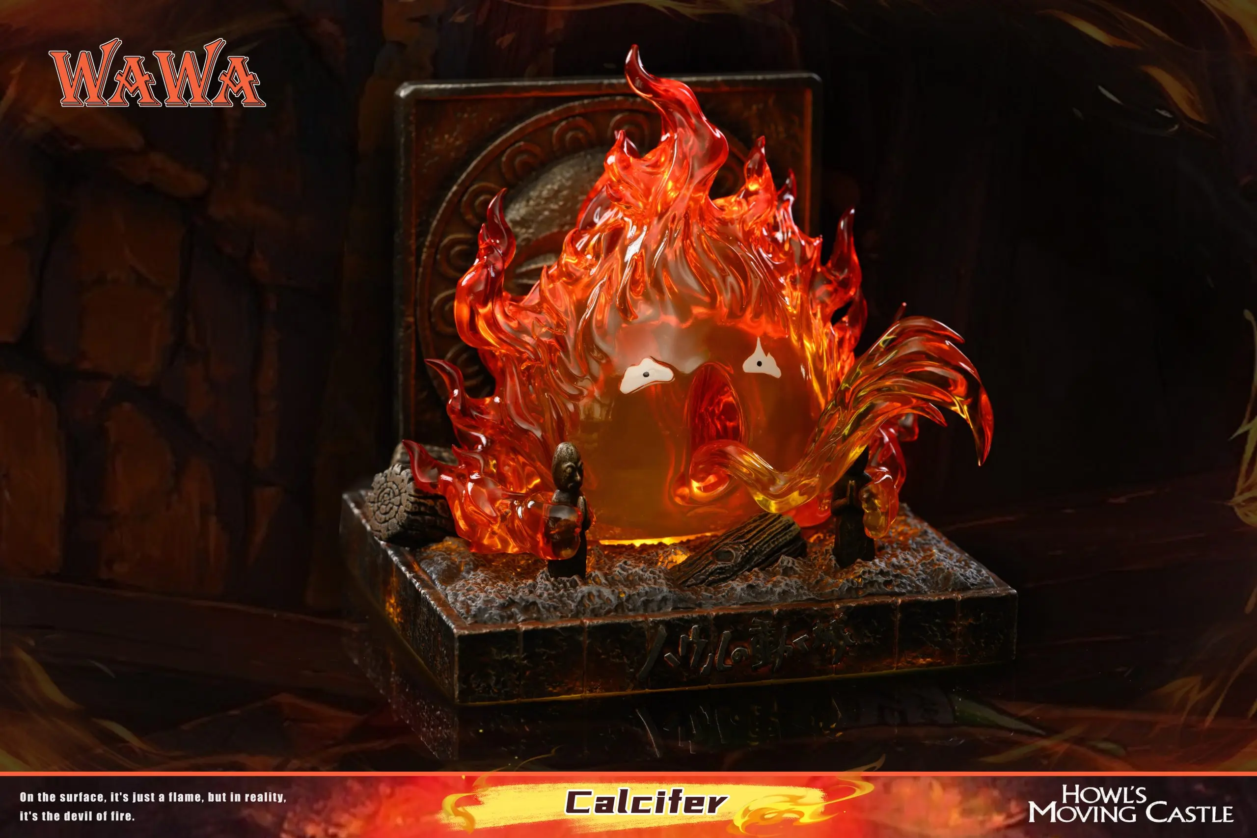 WAWA Studio - Howl's Moving Castle Hayao Miyazaki Desktop Figurine Angry Calcifer Statue(GK) 