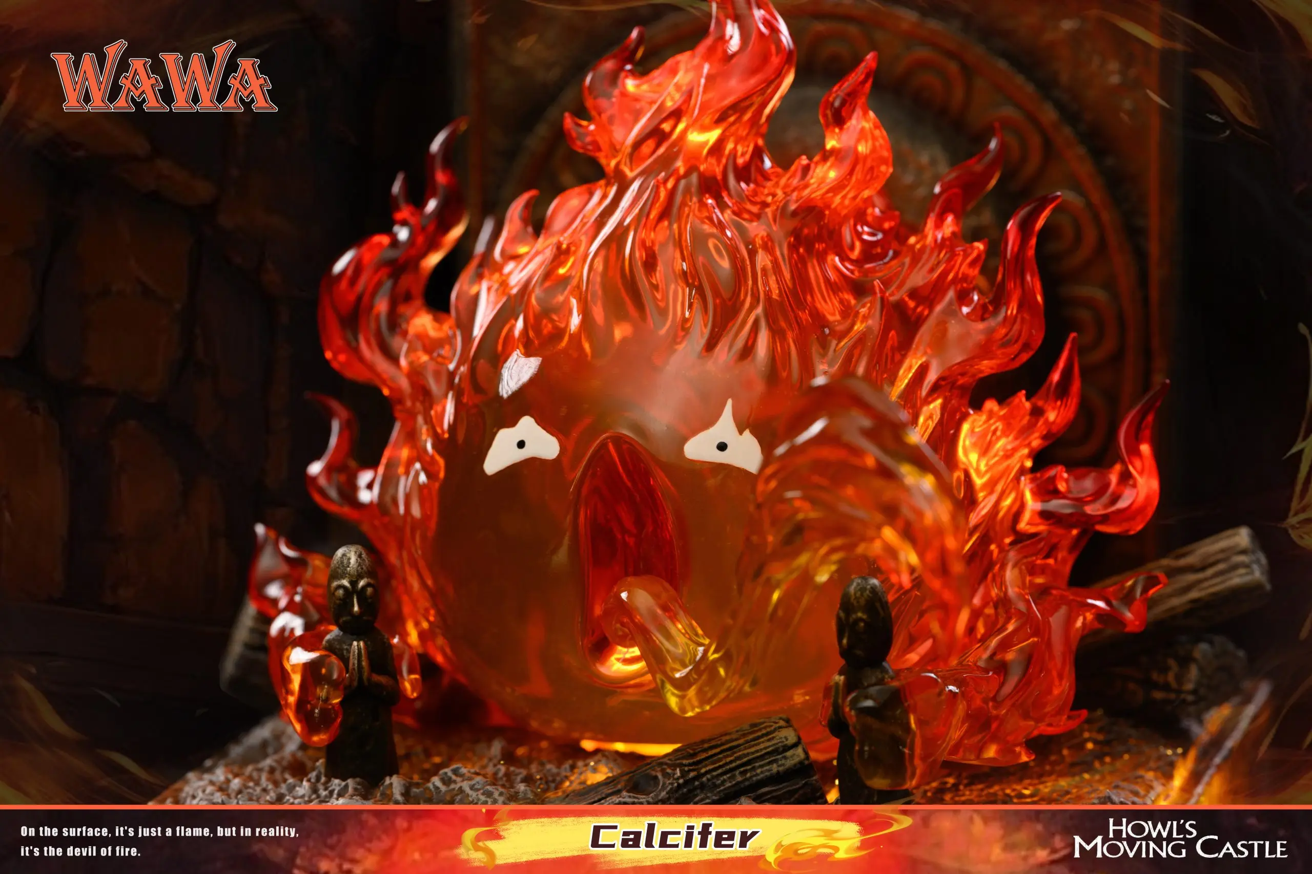 WAWA Studio - Howl's Moving Castle Hayao Miyazaki Desktop Figurine Angry Calcifer Statue(GK) 