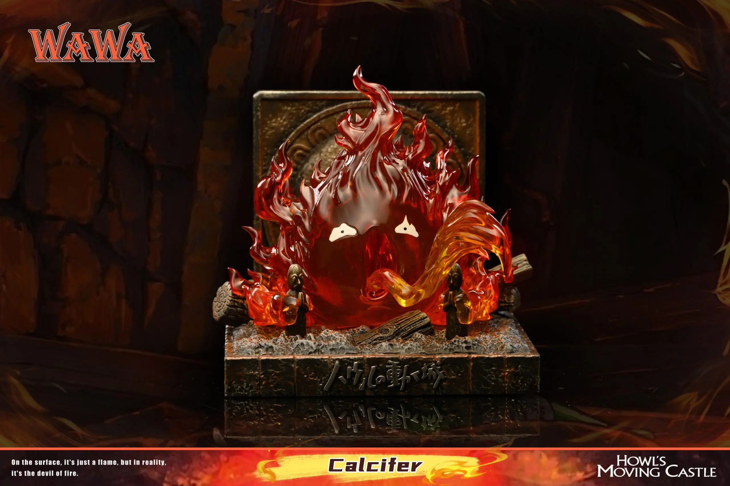 WAWA Studio - Howl's Moving Castle Hayao Miyazaki Desktop Figurine Angry Calcifer Statue(GK) 
