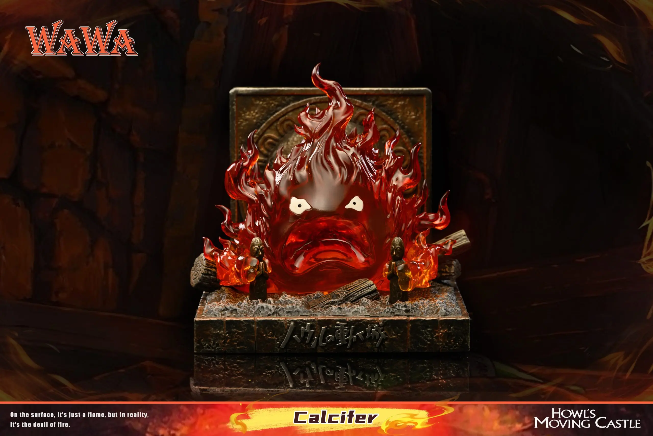 WAWA Studio - Howl's Moving Castle Hayao Miyazaki Desktop Figurine Angry Calcifer Statue(GK) 
