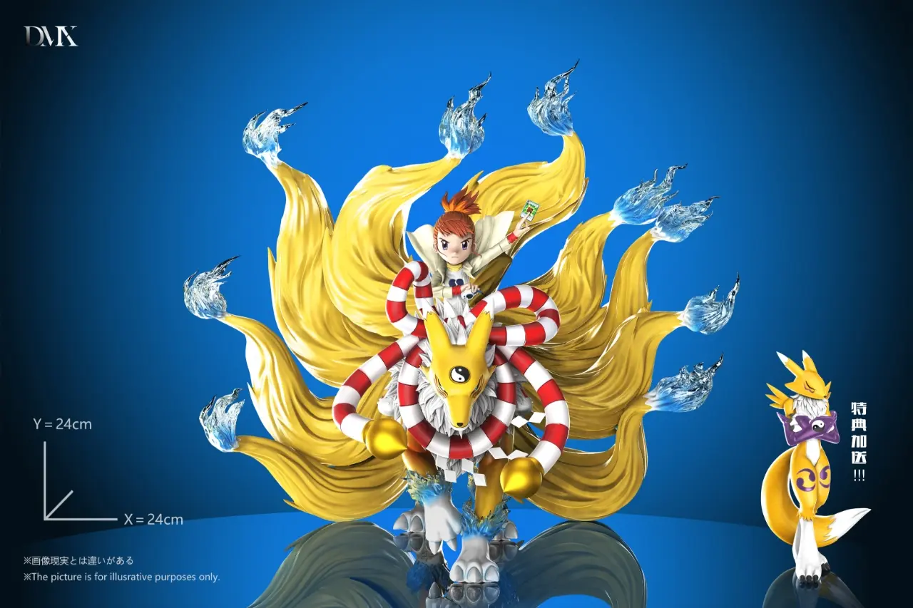 DMX Studio - Digimon Adventure 3 Makino Ruki & Kyubimon & Renamon Statue(GK)