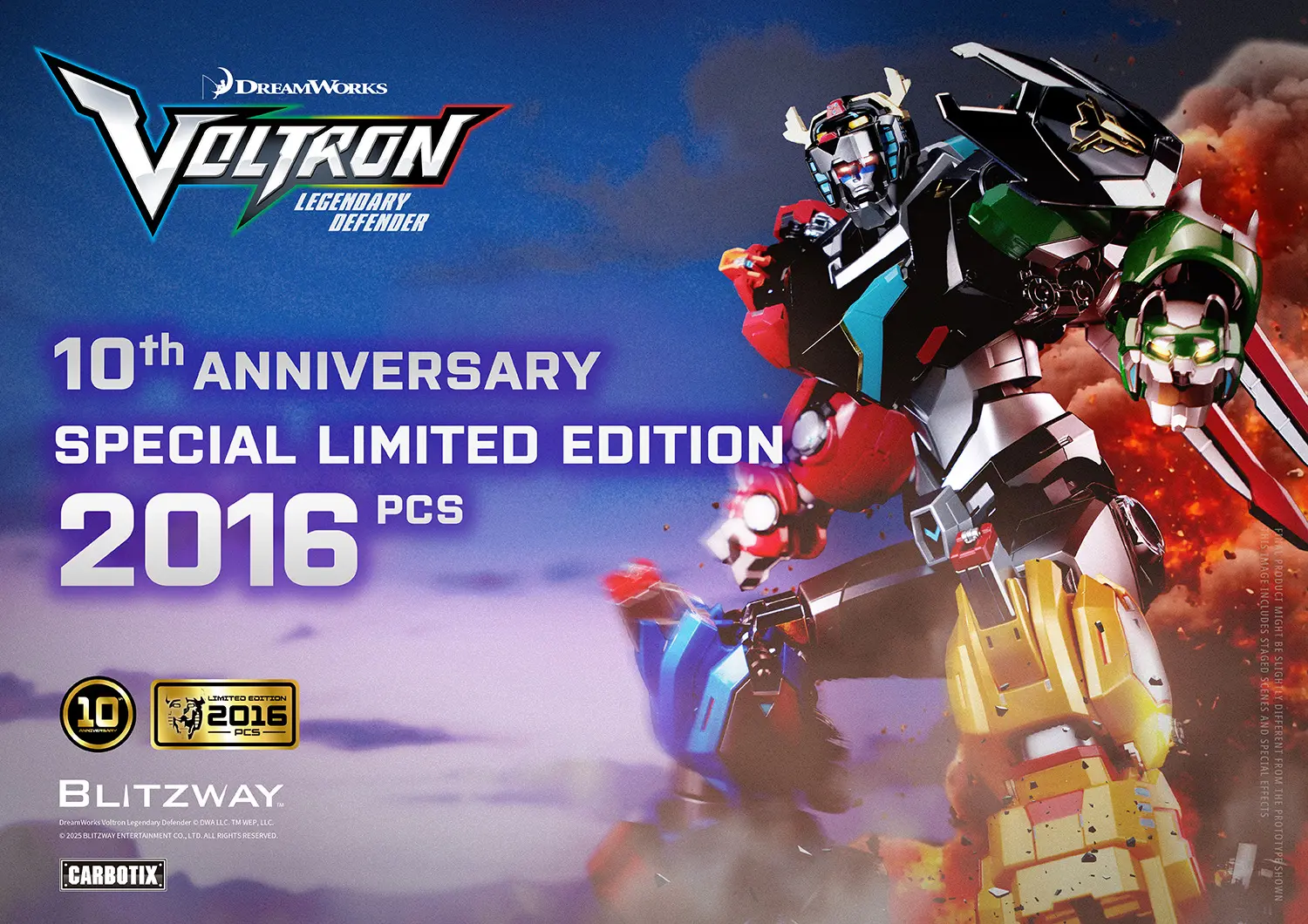 BLITZWAY - CARBOTIX Series Voltron: Legendary Defender - GoLion 10th Anniversary Limited Special Edition (Licensed)Statue(GK)