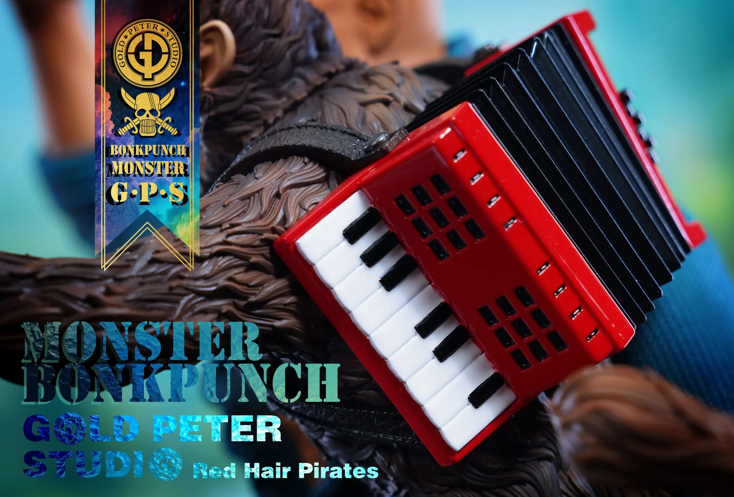 Gold Peter Studio - One Piece Red Hair Pirates Bonk Punch X Monster Statue(GK) 