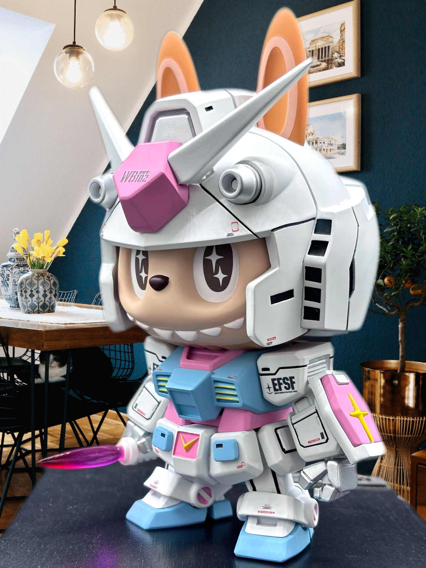 Bei Cai Bei Cai Studio -  Gundam Series Labubu Cos RX-78 Statue 