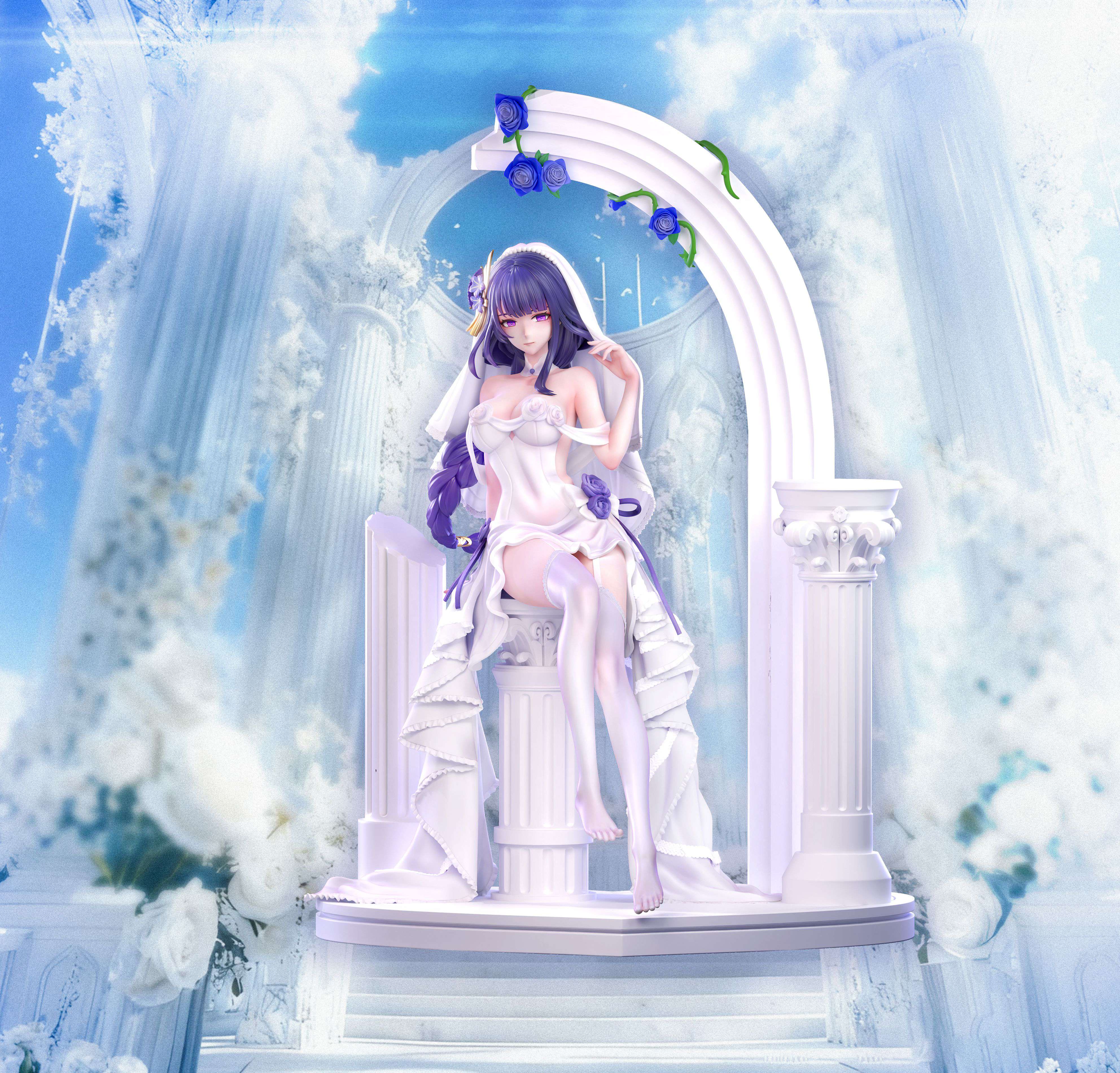 Hakimi Studio - Genshin Impact Raiden Shogun X Yae Miko Statue 