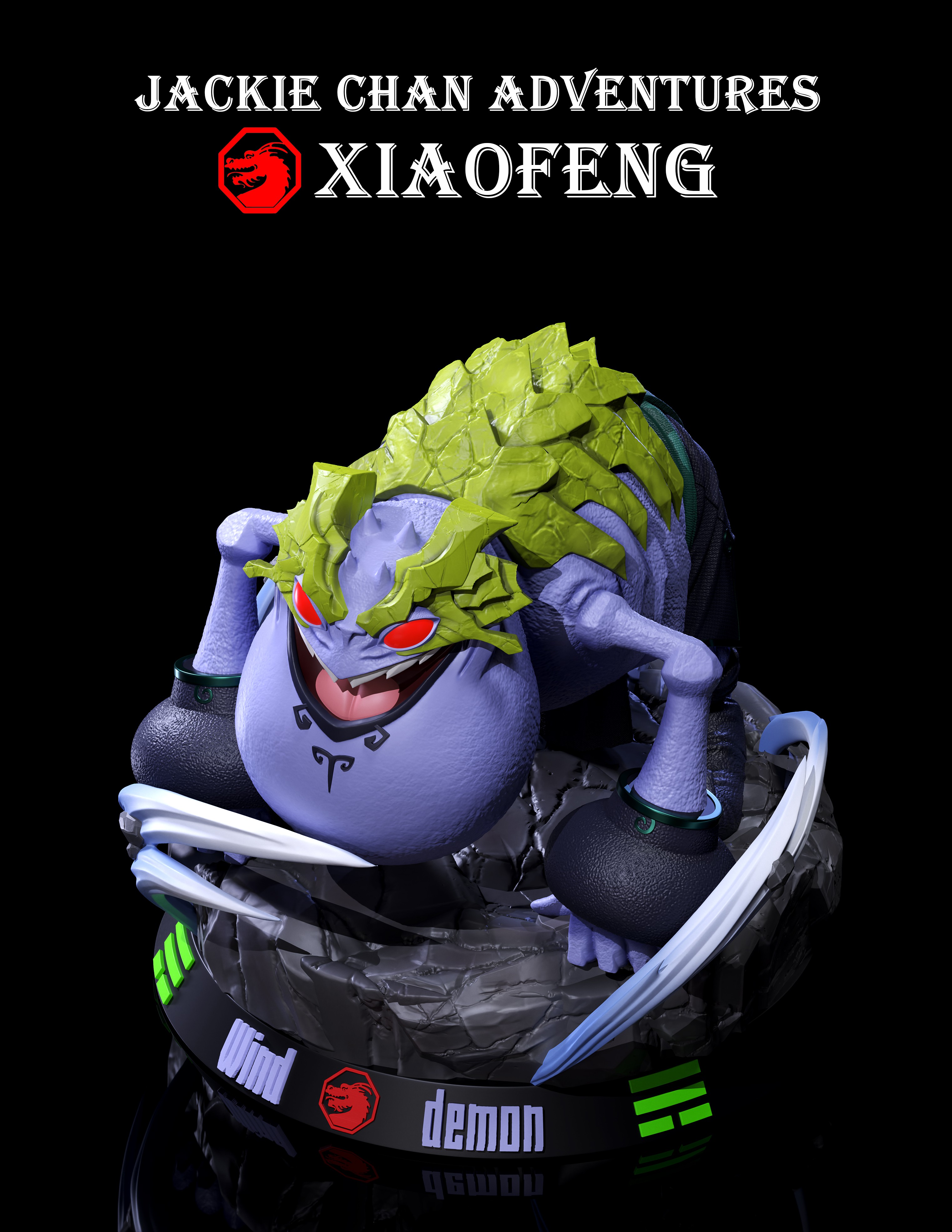 12 talisman Studio - Wind Demon Xiao Fung Jackie Chan Adventures Statue 
