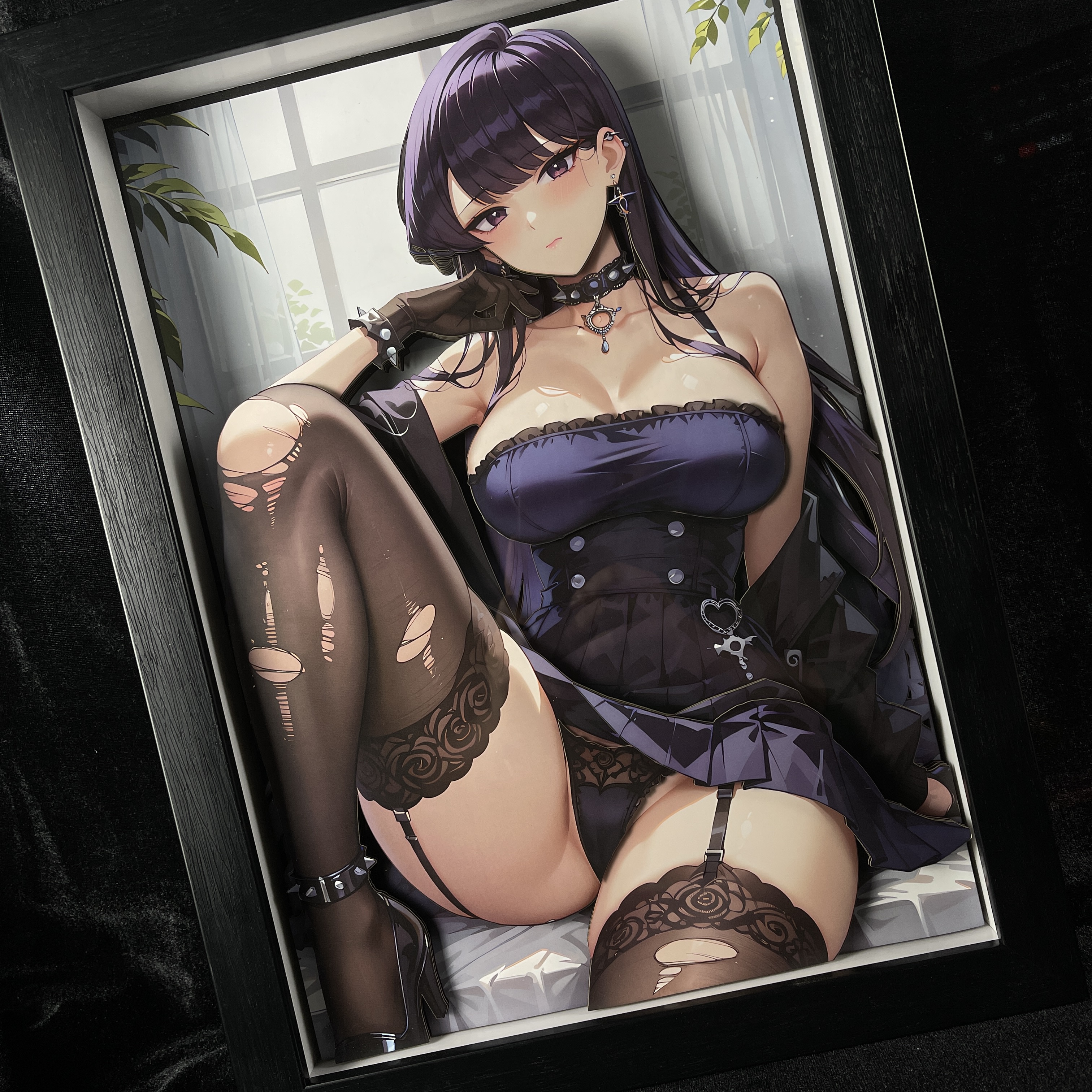 Furumi Glass ,3D Decorative Painting, B&W Studio, In stock