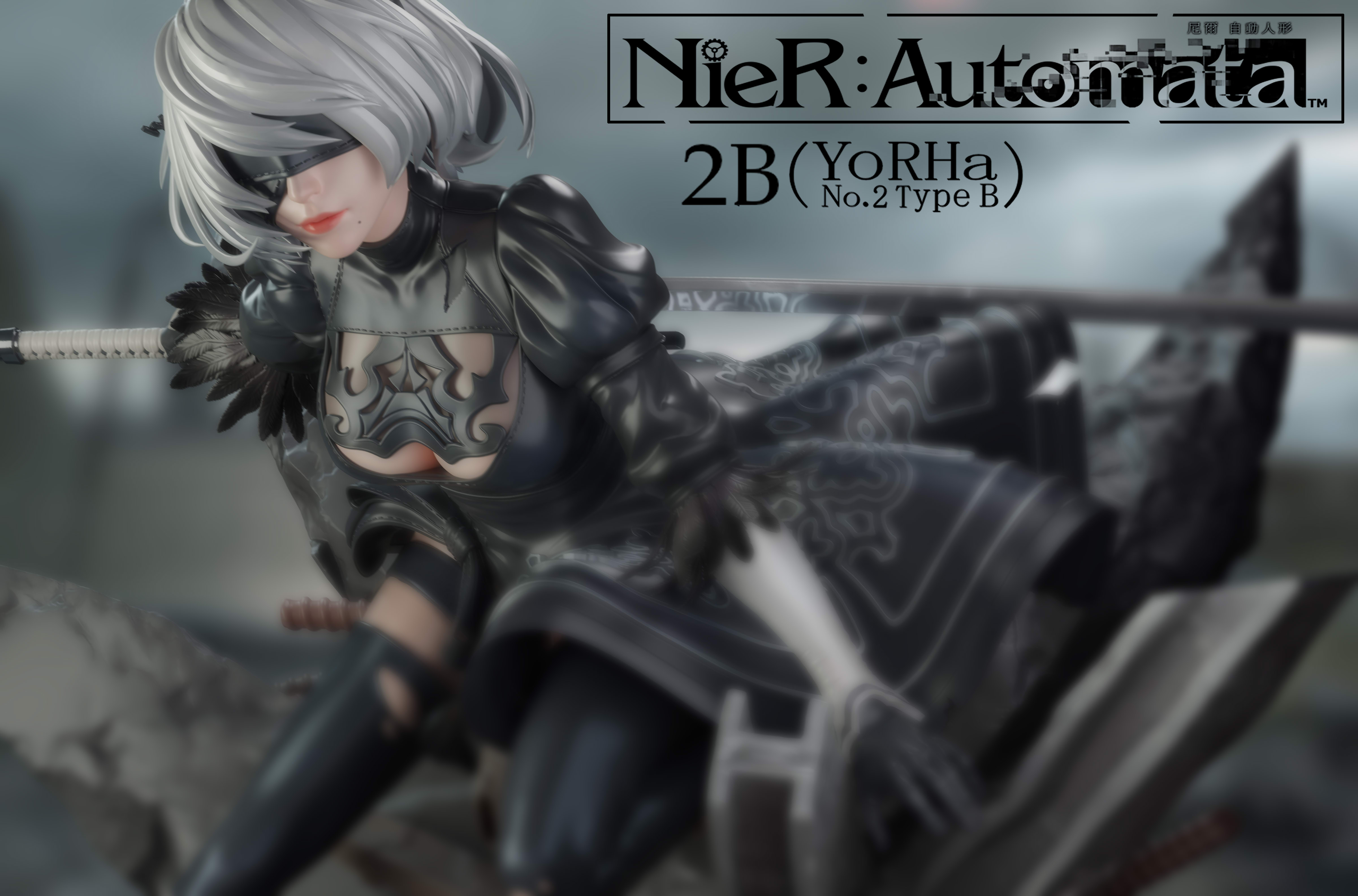NieR: Automata 2B ,1/4 scale, CROW Studio, statue GK18+ pre-sale