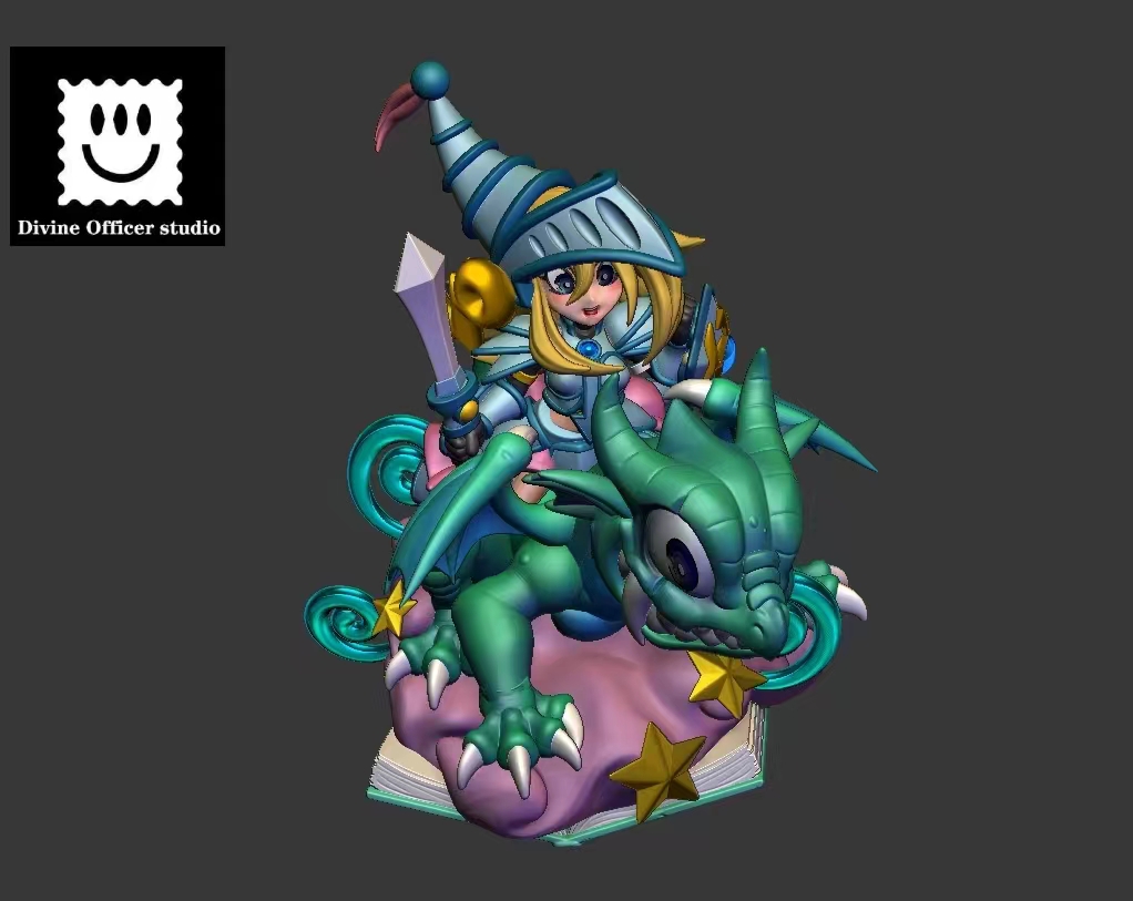 Yu-Gi-Oh! Timaeus Black Magician and Black Witch Statue GK, Priest Studio, Pre-sale