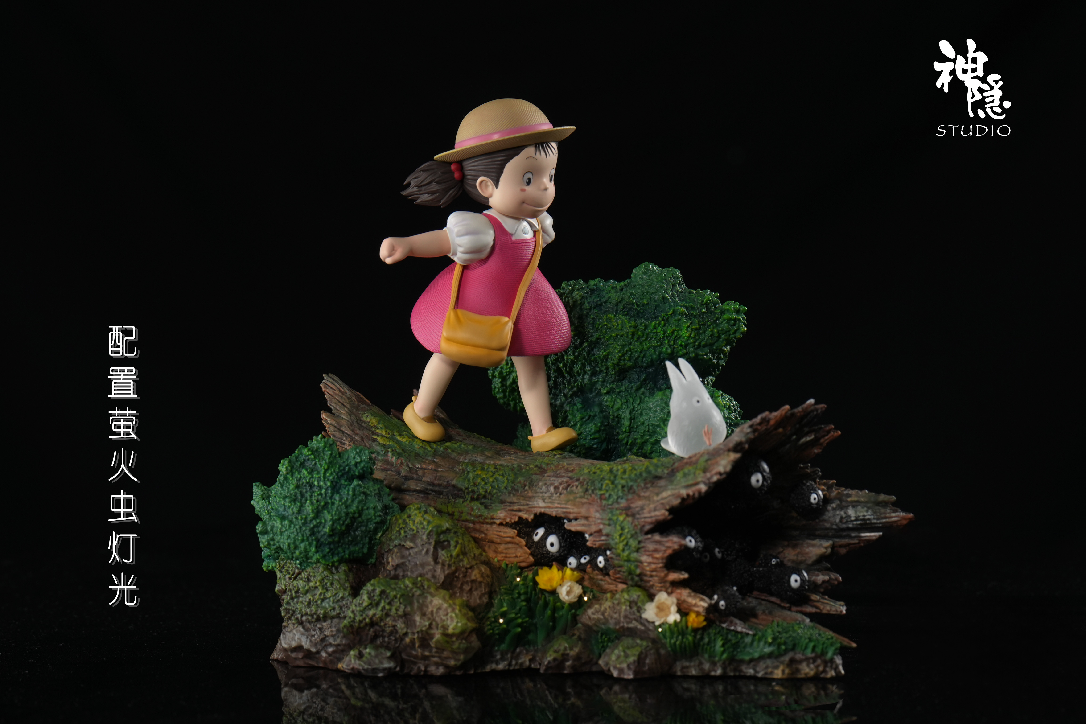 Hayao Miyazaki-Kusakabe Mei on wood with LED statue GK，Shenyin Studio Pre-sale