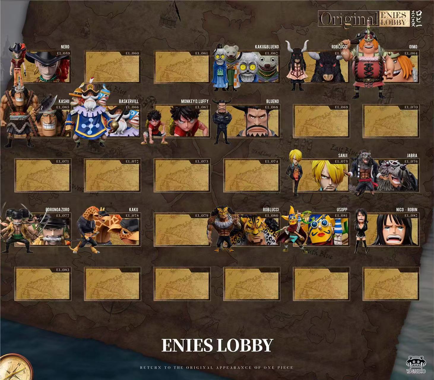 One Piece Great Way Series Battle of the Justice Island 063 Mask cp9 Rob Luci Statue GK, Yz Studio Pre-sale-KWII-GK