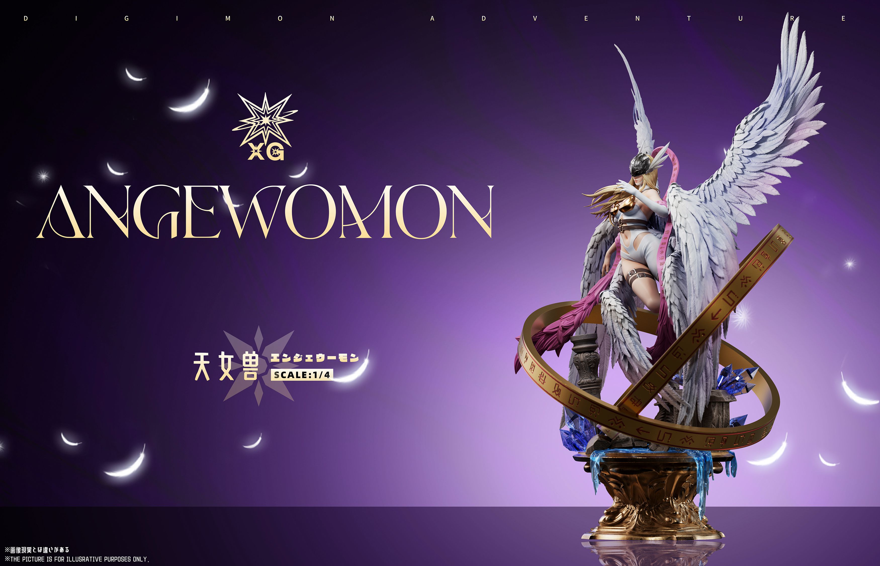 Digimon Angewomon 1/4 & 1/6 Statue GK -XG Studio, Pre-sale