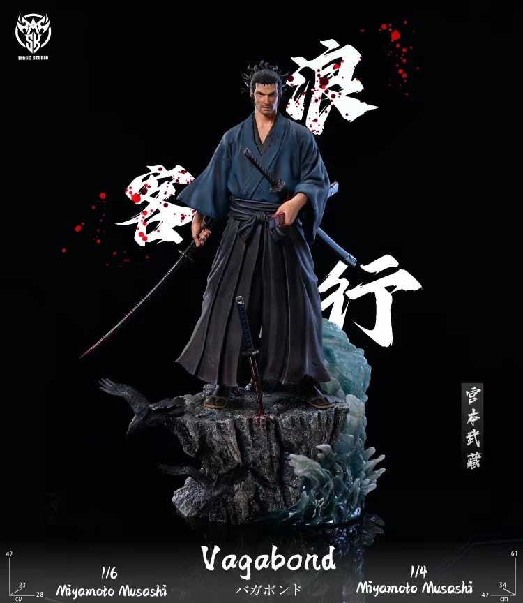 In stoc -Vagabond  Miyamoto Musashi 1/4 statue GK -Mask Studio