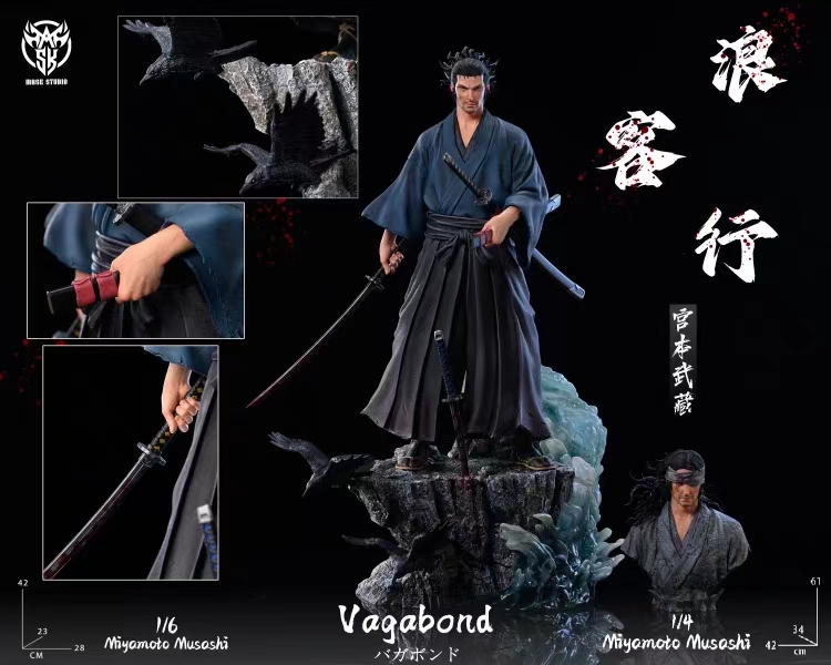 In stock-Vagabond  Miyamoto Musashi 1/6 statue GK-Mask Studio