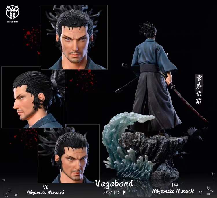 In stock-Vagabond  Miyamoto Musashi 1/6 statue GK-Mask Studio