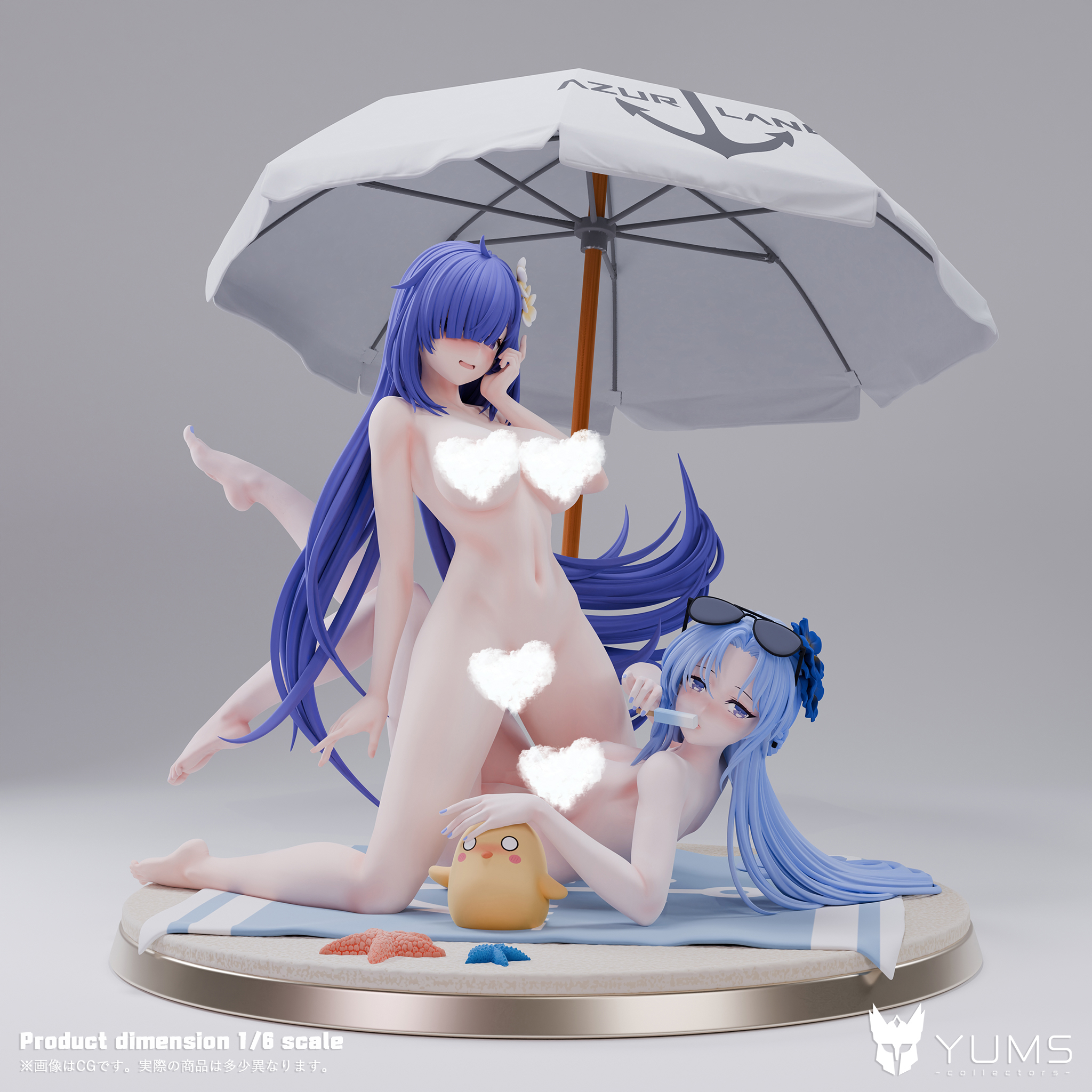 Azur Lane Summer Sacrament Alsace & Locker Room Lechery Mogador Statue (GK) Figure(Adult 18+)-YUMS-Collectors Studio Pre-sale-KWII-GK