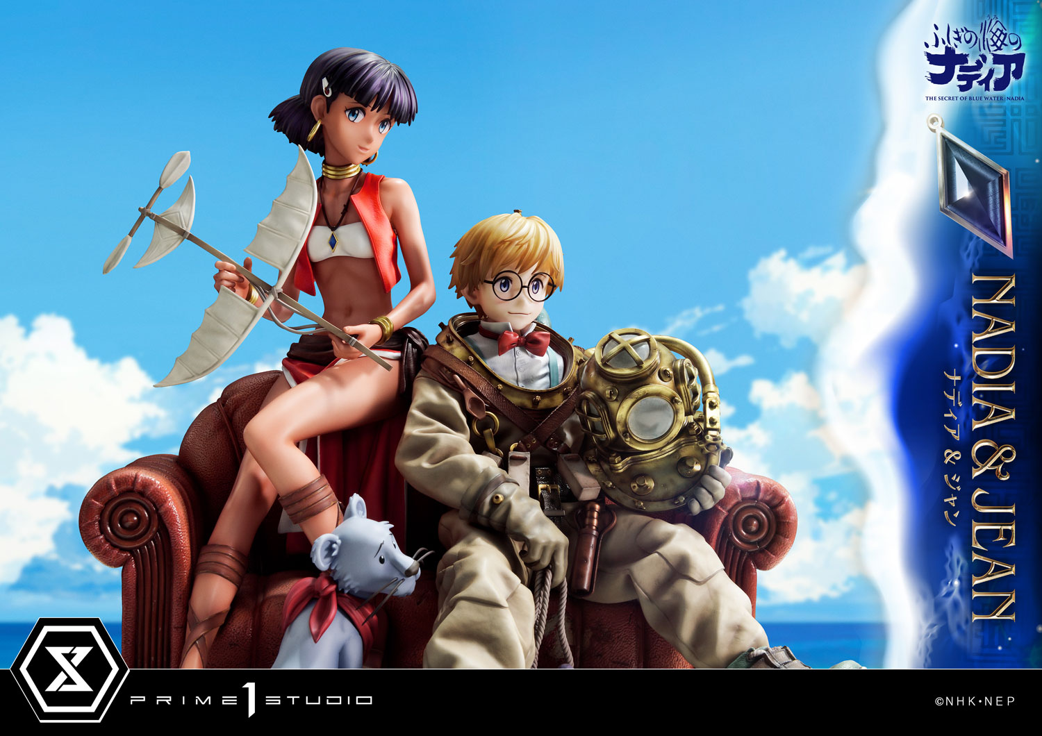 THE SECRET OF BLUE WATER-NADIA NADIA and JEAN Statue GK-Prime 1 Studio Pre-sale