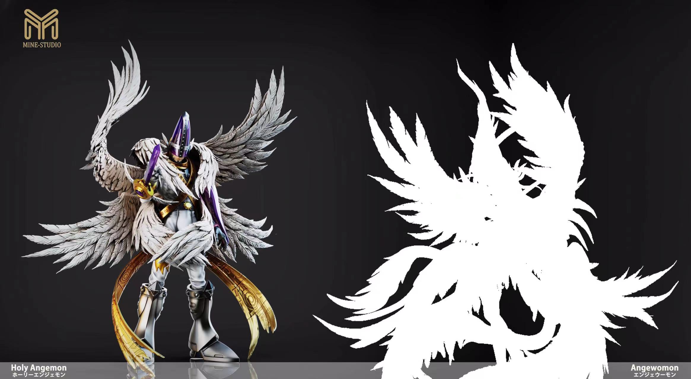 Digimon-HolyAngemon Statue GK-MINE Studio Pre-sale