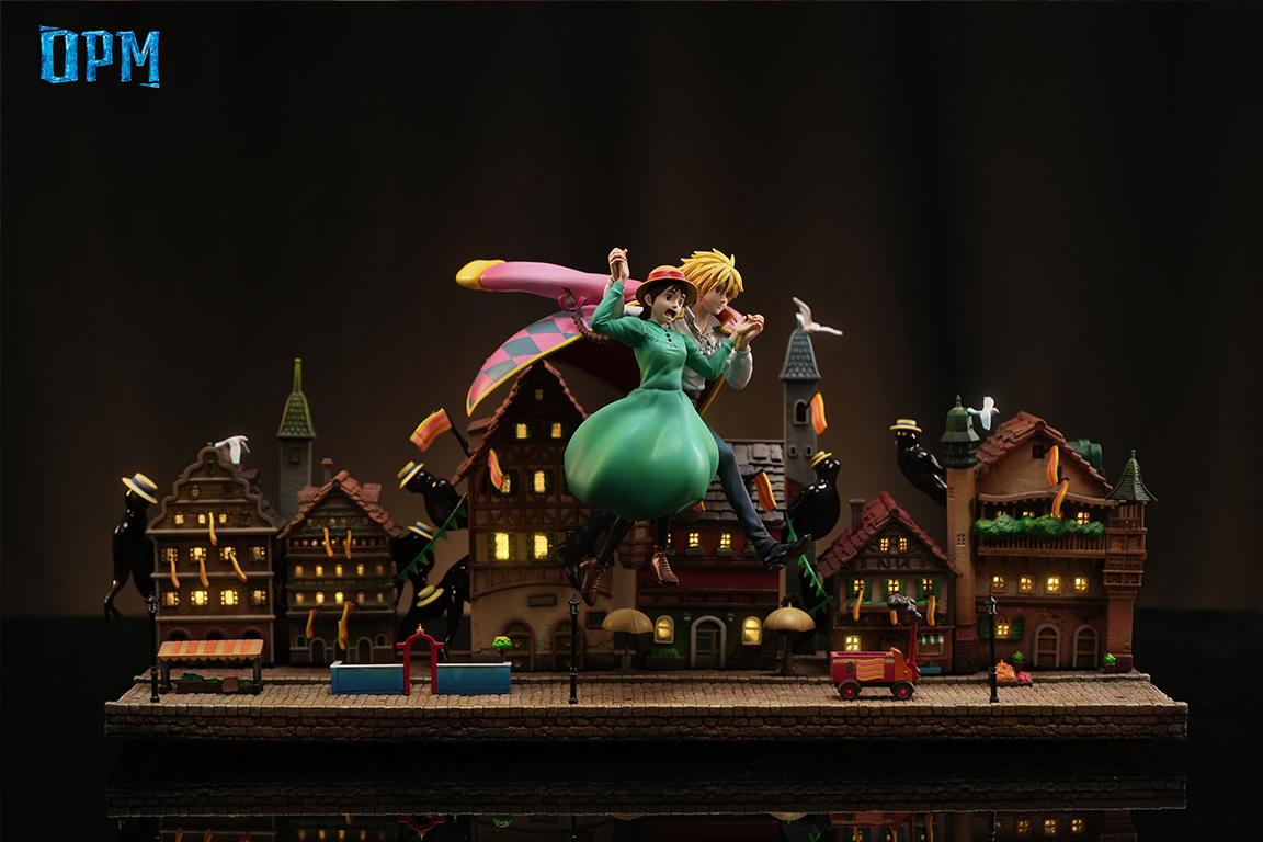 Howl's Moving Castle Desktop Small Scene Series #6 Sophie and Howl Skywalk Statue GK-OPM Studio Pre-sale-KWII-GK