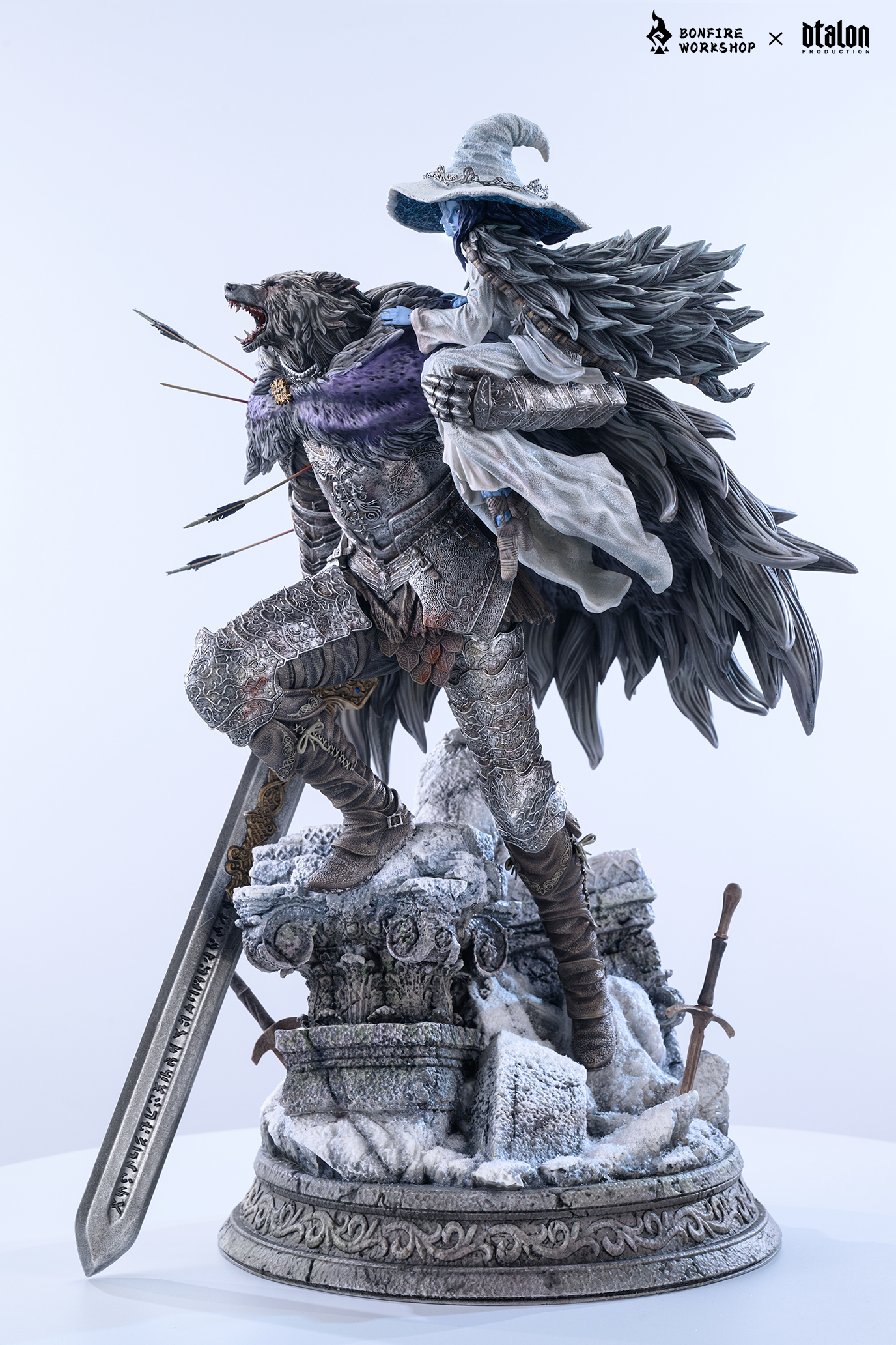 Elden Ring Ranni & Blaidd the Half-Wolf Wolf and Lunar Princess Statue GK-BONFIRE Studio Pre-sale