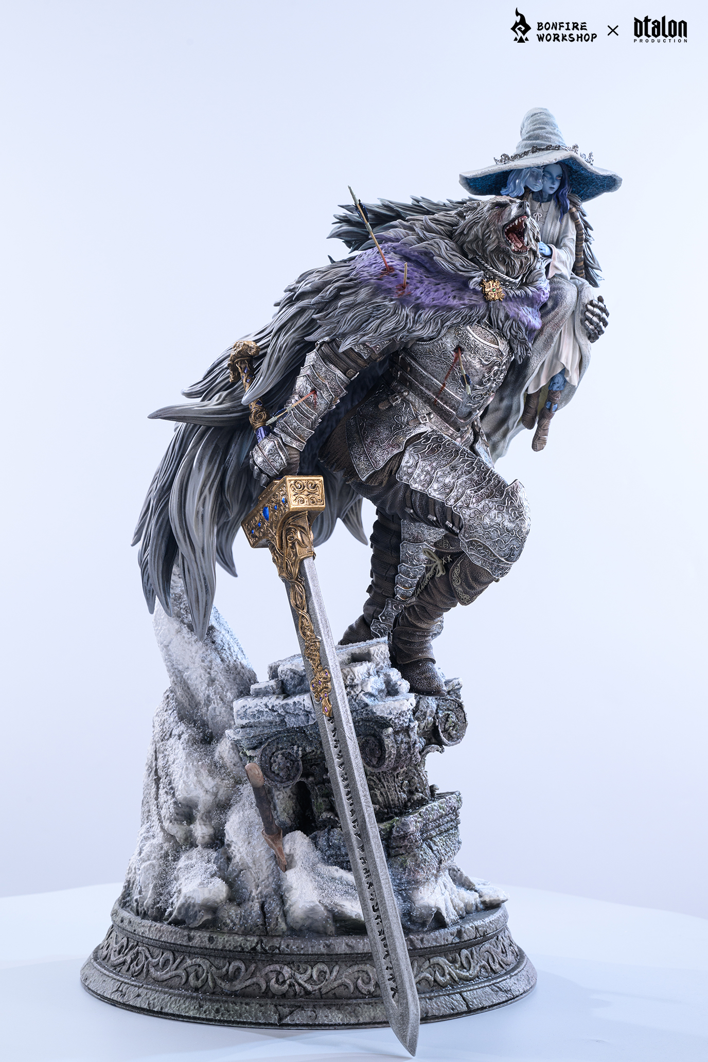 Elden Ring Ranni & Blaidd the Half-Wolf Wolf and Lunar Princess Statue GK-BONFIRE Studio Pre-sale
