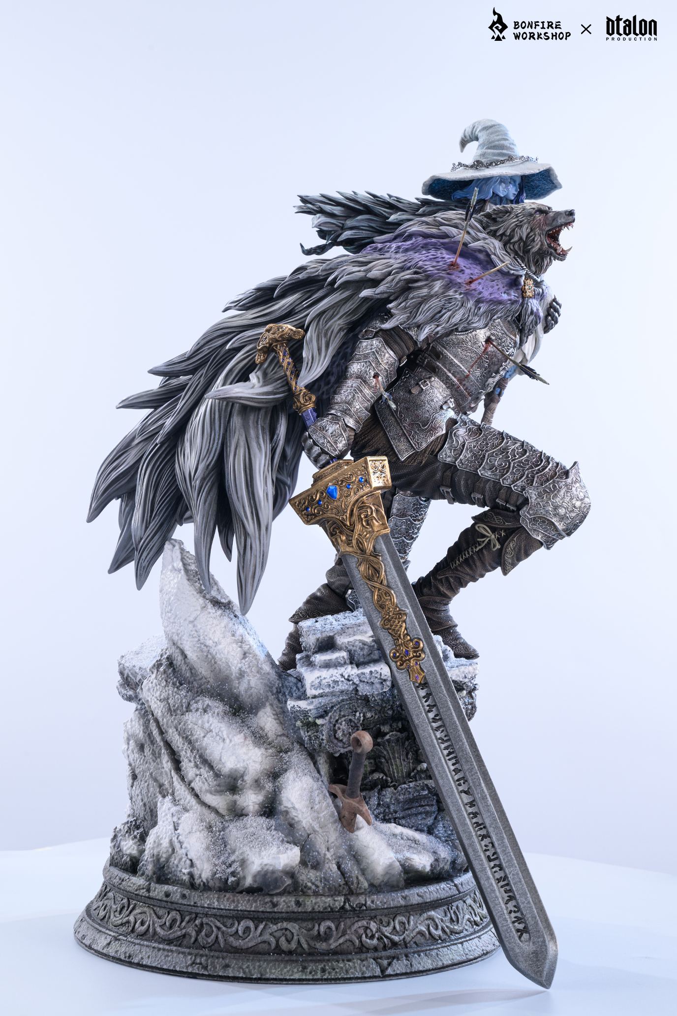 Elden Ring Ranni & Blaidd the Half-Wolf Wolf and Lunar Princess Statue GK-BONFIRE Studio Pre-sale