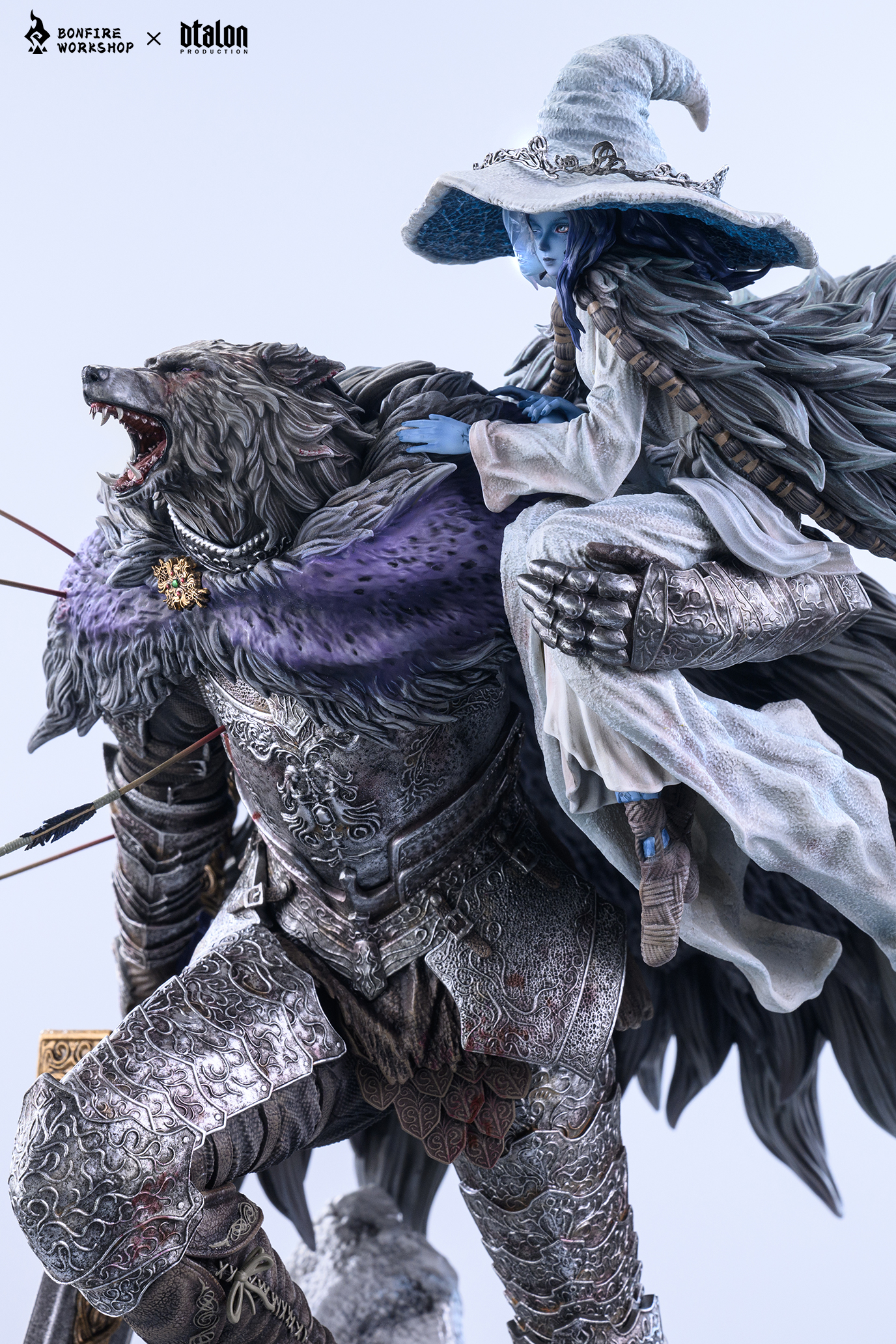 Elden Ring Ranni & Blaidd the Half-Wolf Wolf and Lunar Princess Statue GK-BONFIRE Studio Pre-sale