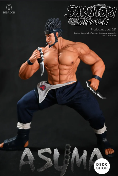 In stock-Naruto Sarutobi Asuma 1/6 Statue GK Figure(Adult18+Male)-Shibadon studio