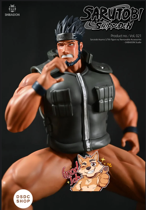 In stock-Naruto Sarutobi Asuma 1/6 Statue GK Figure(Adult18+Male)-Shibadon studio