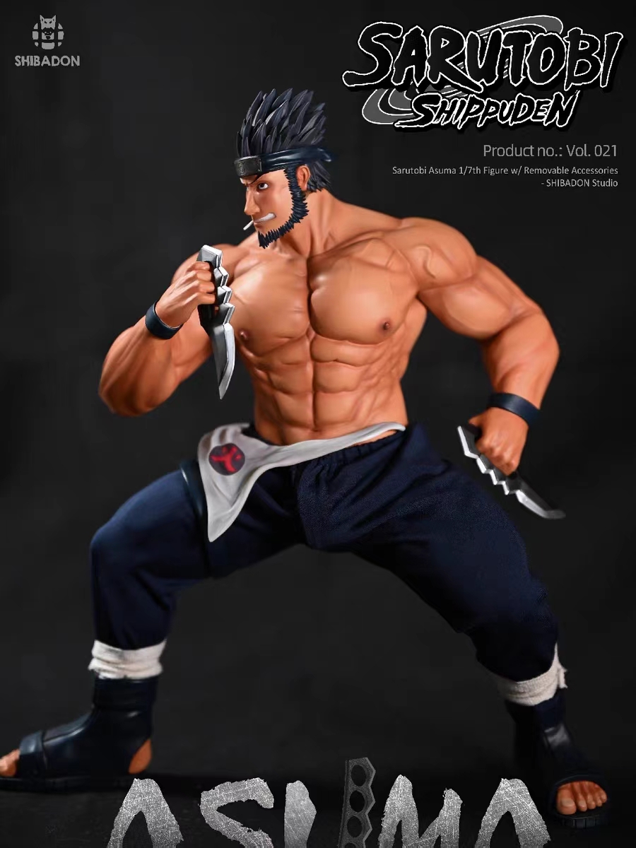 In stock-Naruto Sarutobi Asuma 1/6 Statue GK Figure(Adult18+Male)-Shibadon studio