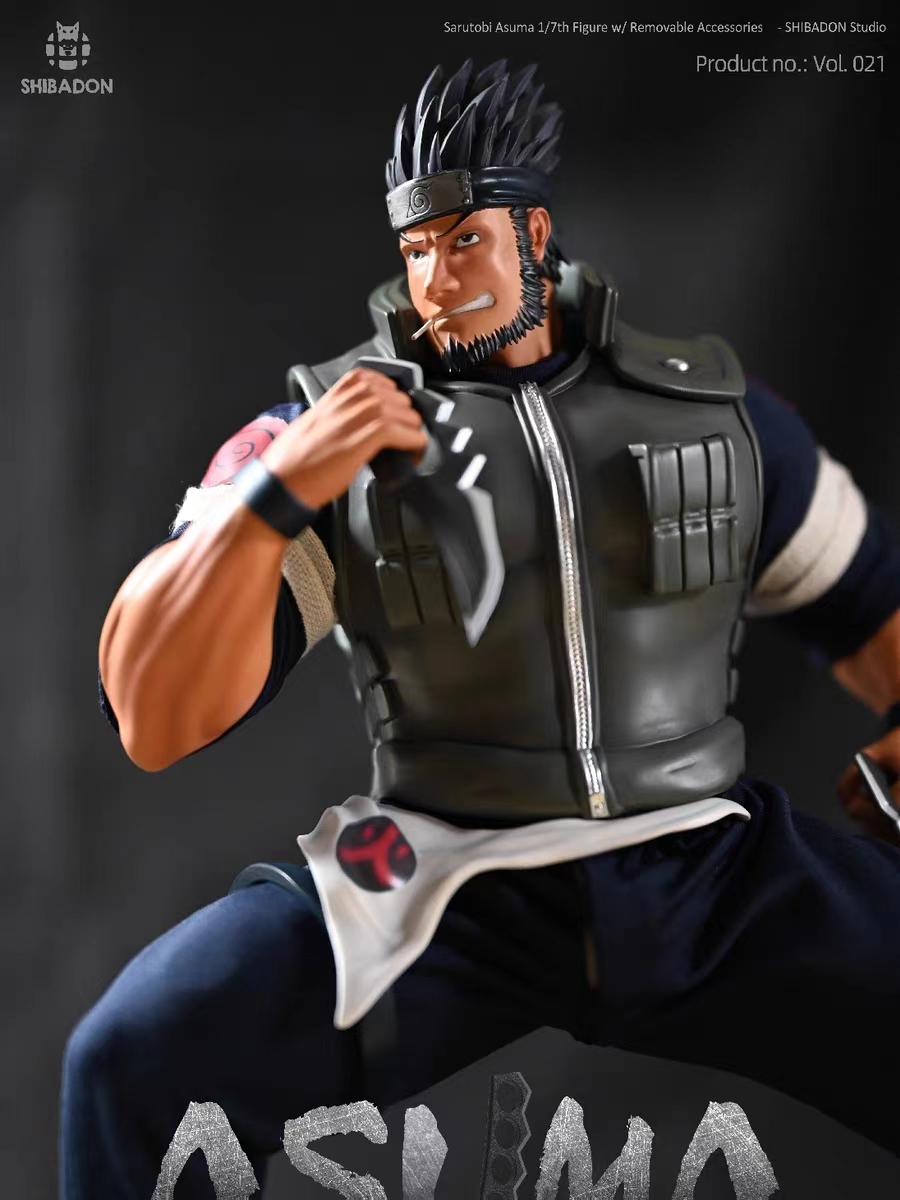 In stock-Naruto Sarutobi Asuma 1/6 Statue GK Figure(Adult18+Male)-Shibadon studio