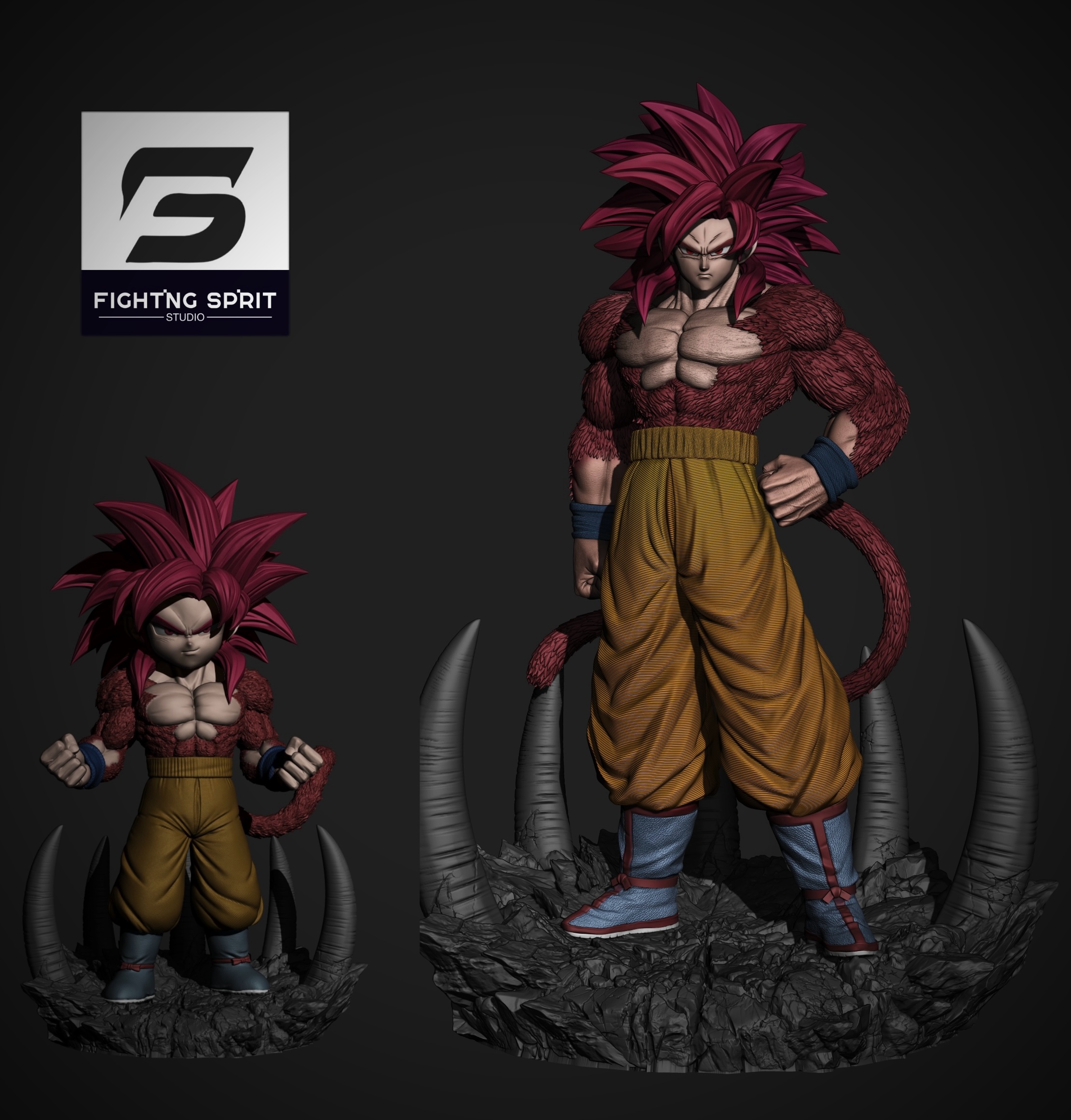 Dragon Ball DAIMA Super Saiyan 4 Goku Statue(GK) -Fighting Sprit Studio 