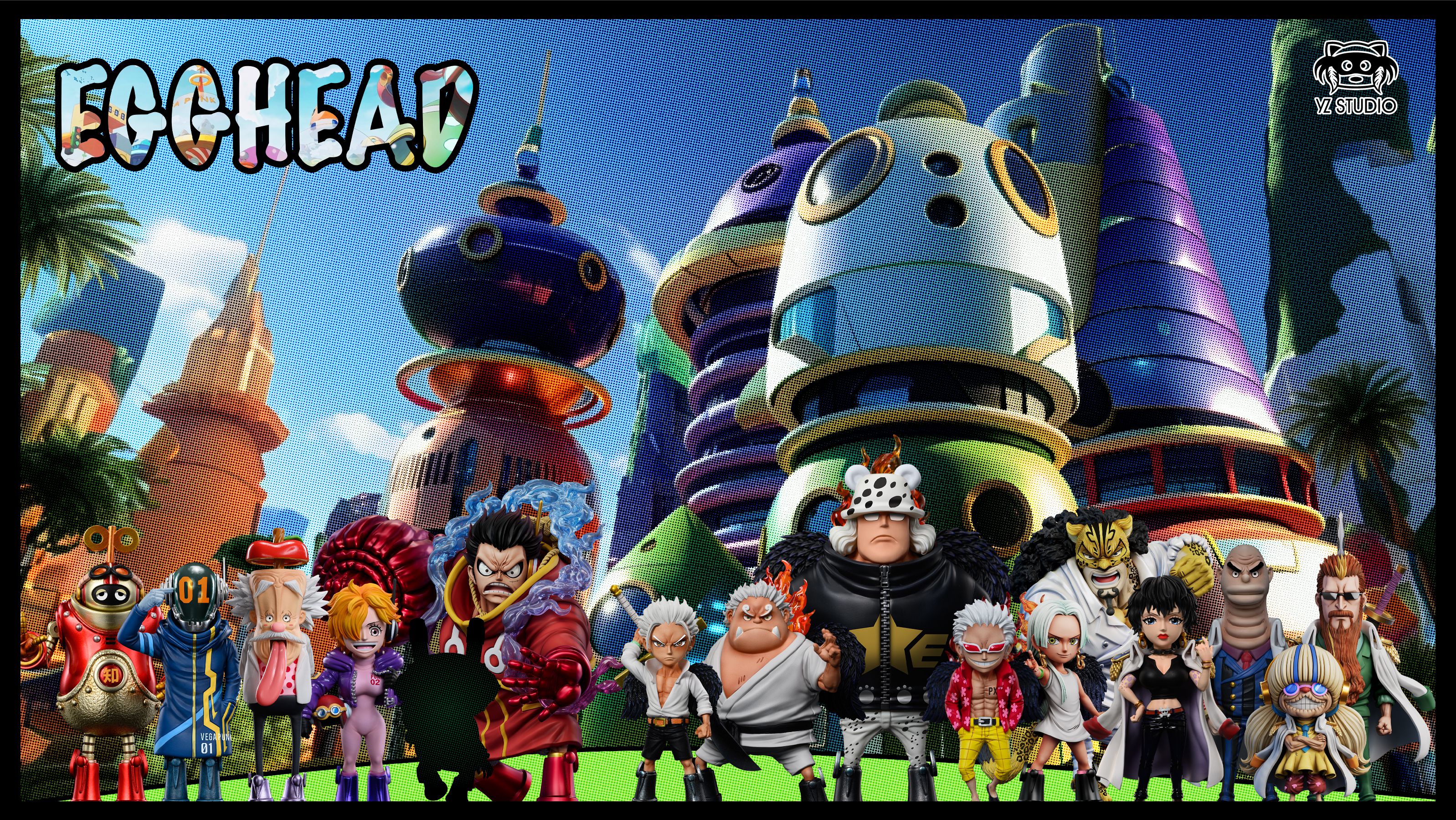 One Piece  Egghead #13 Rokuougan Rob Lucci Statue (GK) YZ Studio Pre-sale