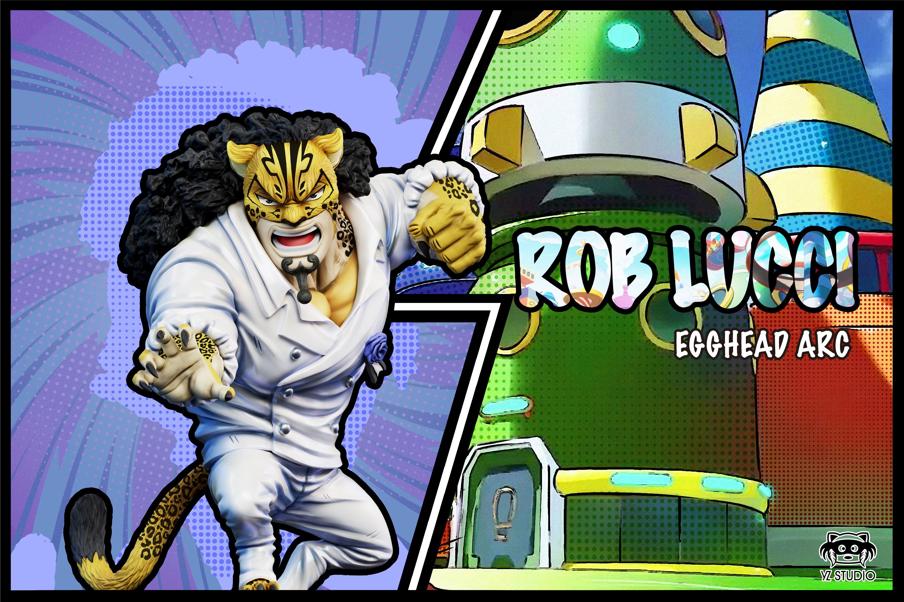 One Piece  Egghead #13 Rokuougan Rob Lucci Statue (GK) YZ Studio Pre-sale