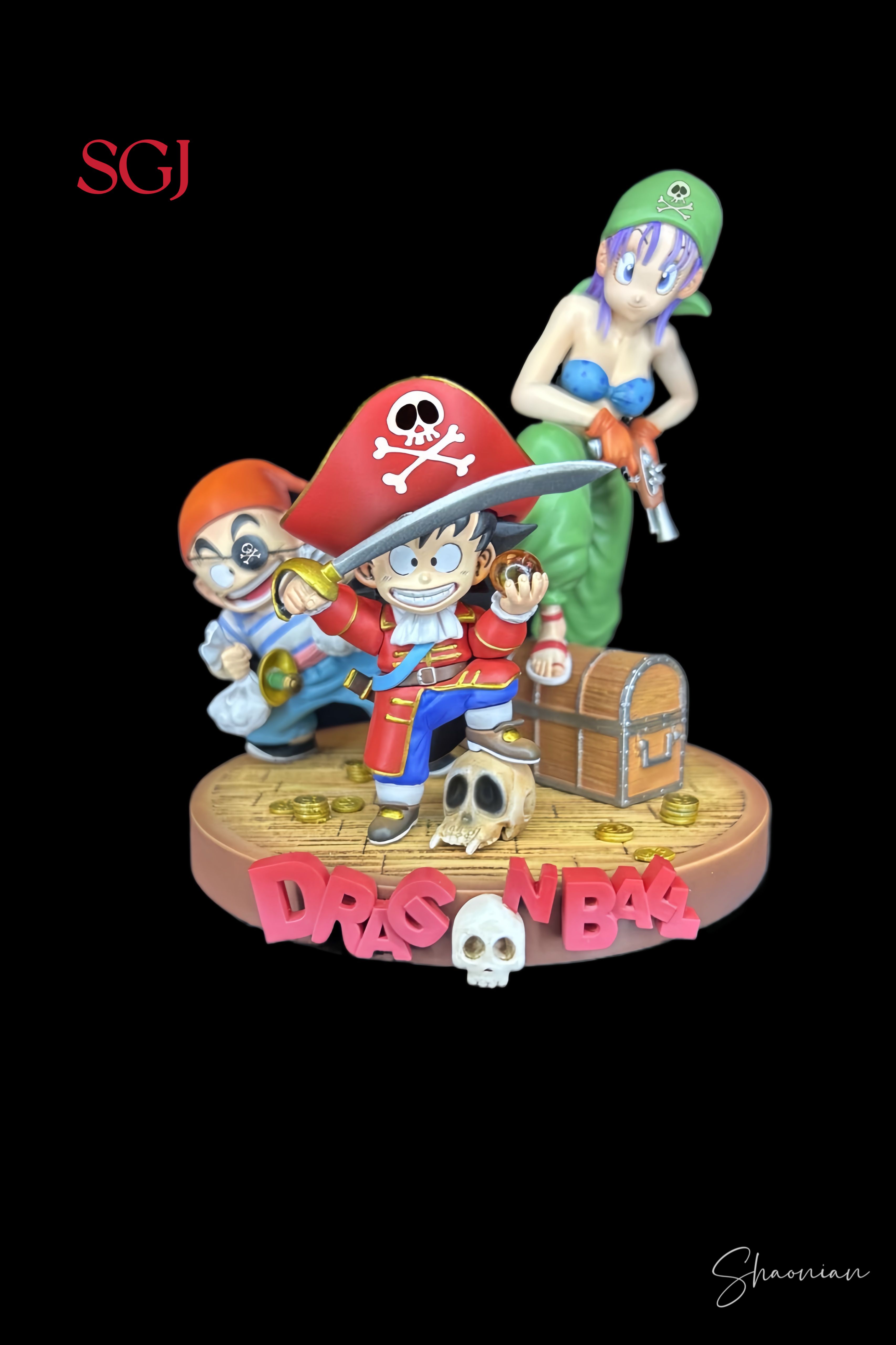 Dragon Ball Pirate Trio Goku & Krillin & Bulma Statue(GK)-SGJ Studio Pre-sale