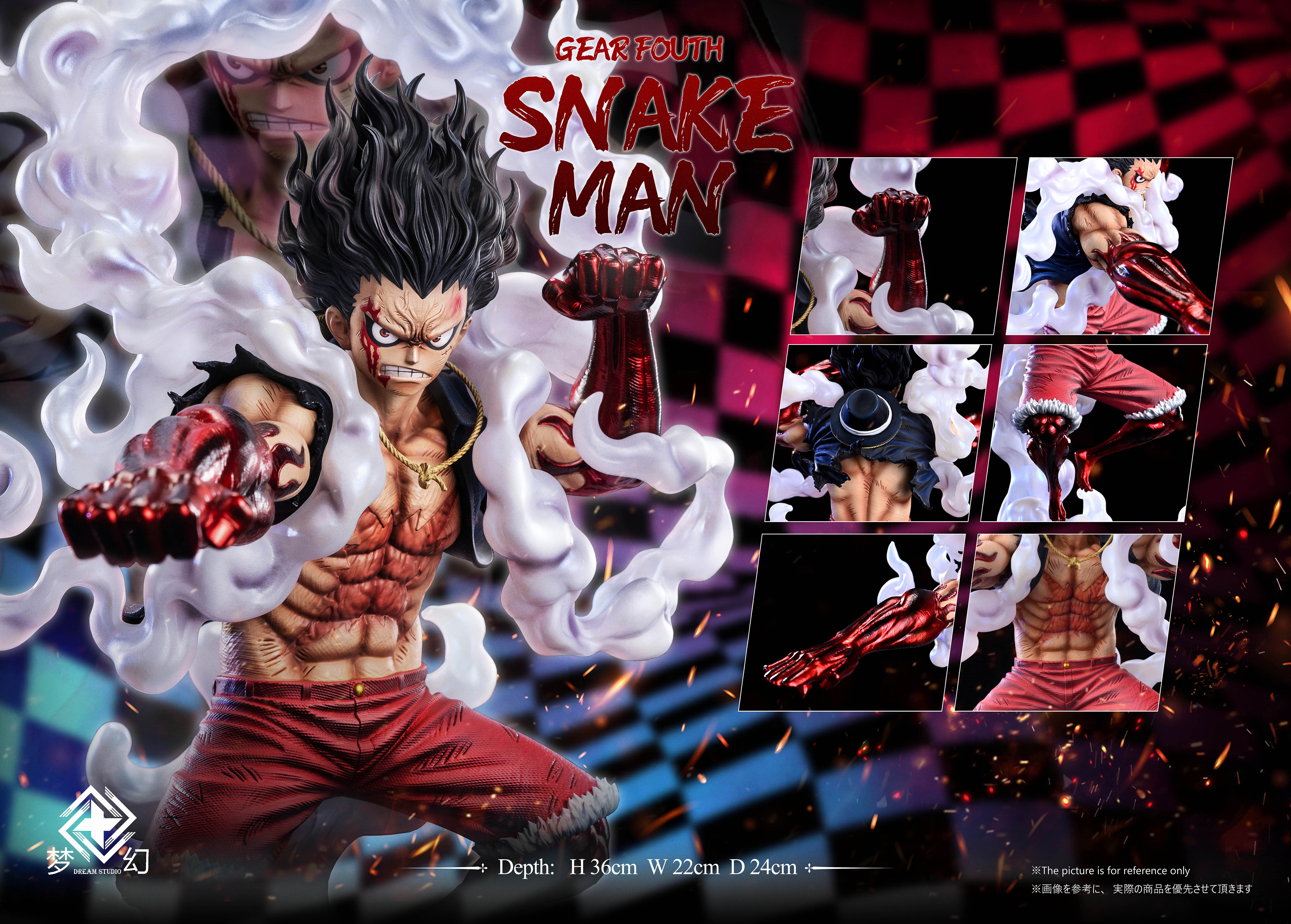 One Piece Gear 4 snake Luffy Statue(GK)-Dream Studio Pre-sale