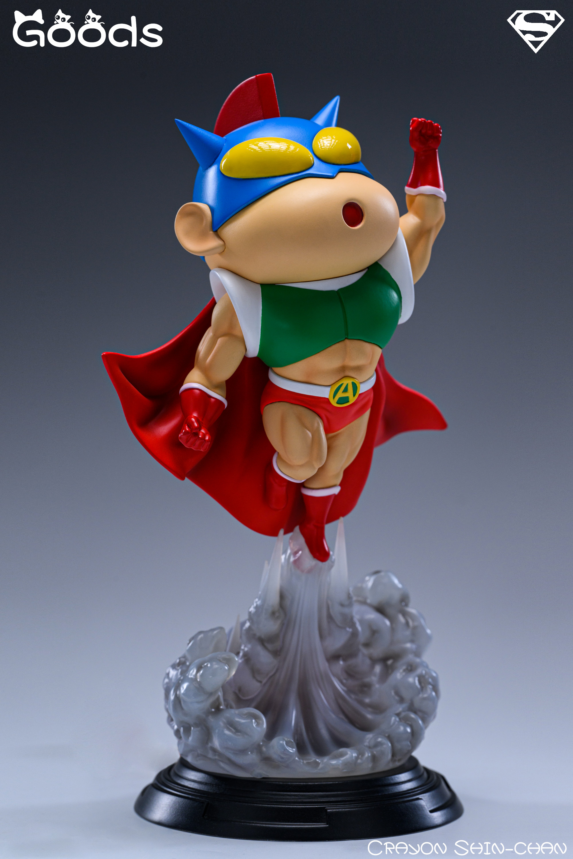 Dynamic Superman Crayon Shin-chan Night Light Trendy Toy Figure Statue (GK)-GOODS Studio Pre-sale