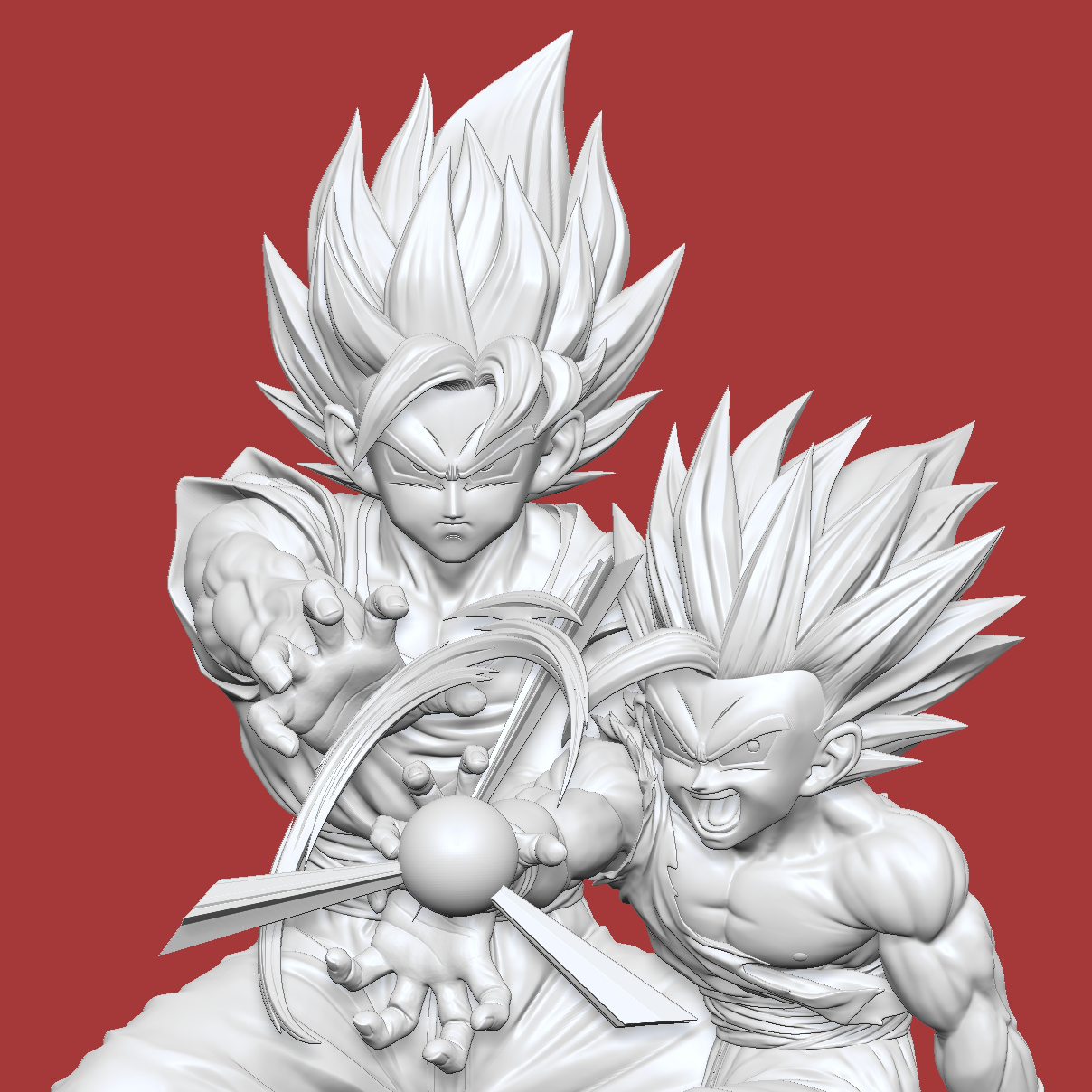 Dragon Ball Goku & Gohan Kamehamehai Statue (GK)-FIGURE CLASS Studio Pre-sale