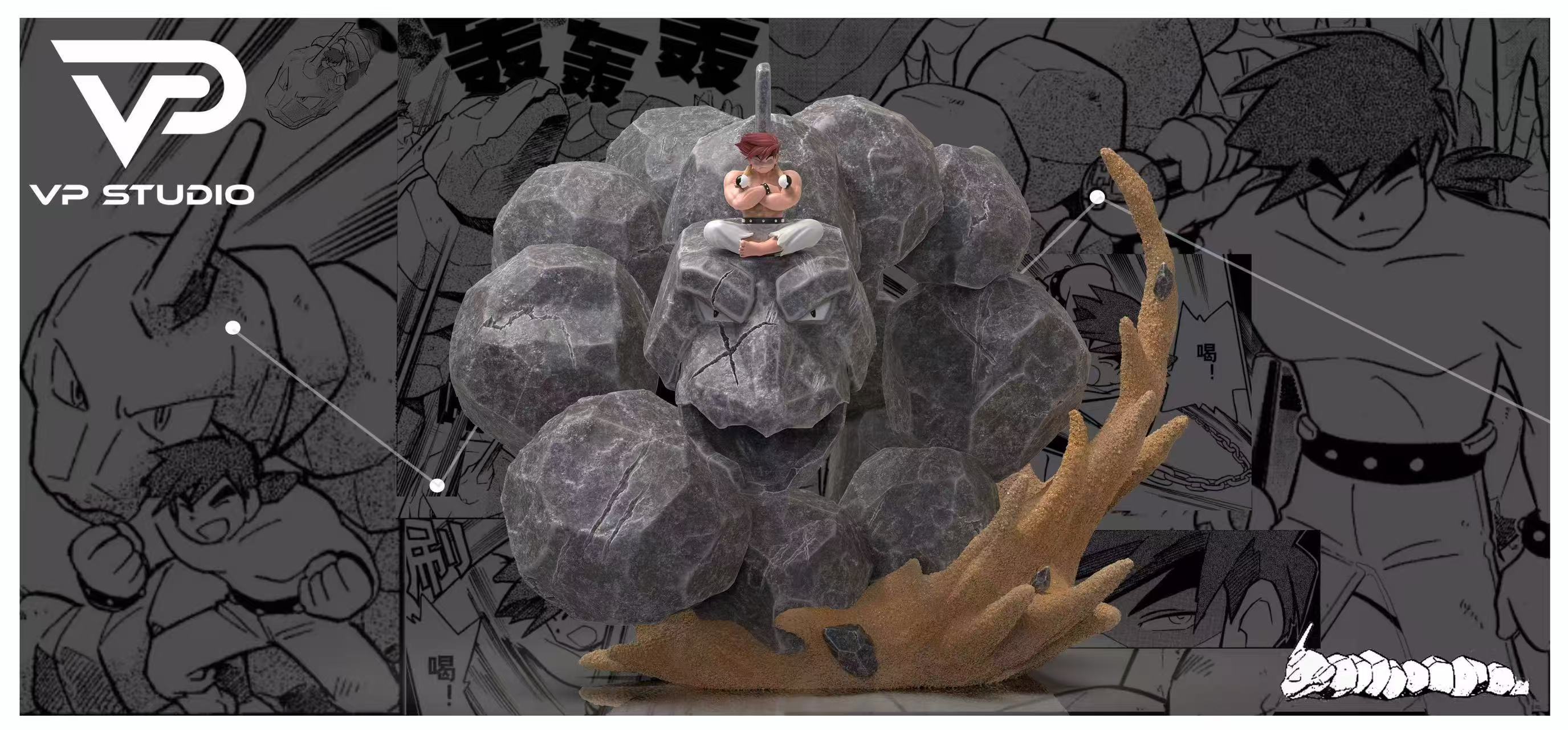 Pokemon Vehicle Series #3 Bruno & Onix Statue (GK) Figure-VP  Studio Pre-sale