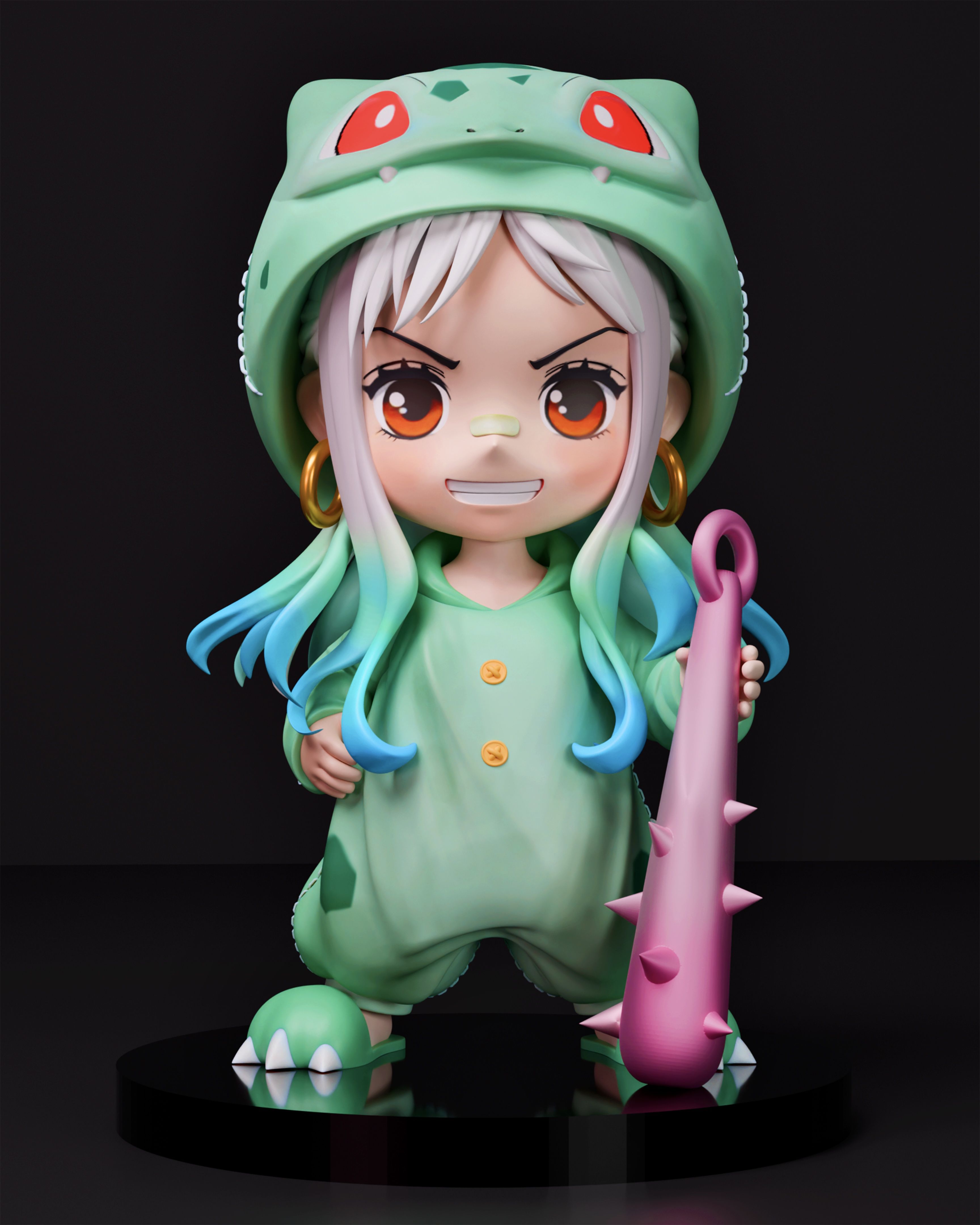 One Piece Yamato cos Bulbasaur Statue (GK) Figure -Super Guai Studio Pre-sale
