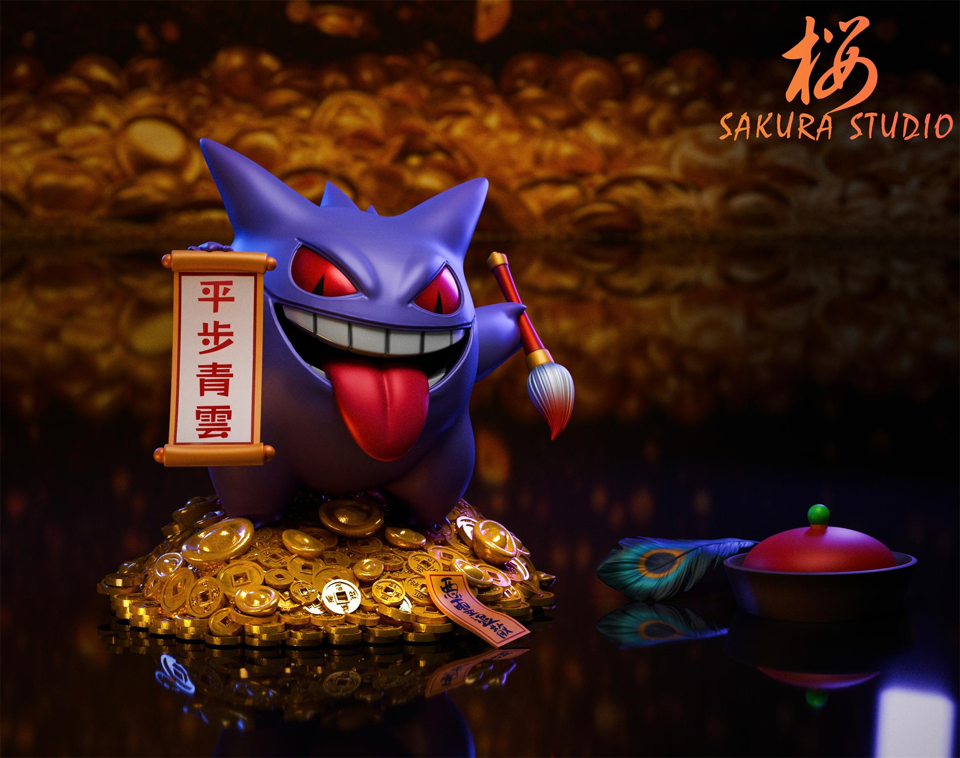 Pokemon Rise in rank and get rich Gengar Statue (GK) Figure-SAKURA Studio Pre-sale
